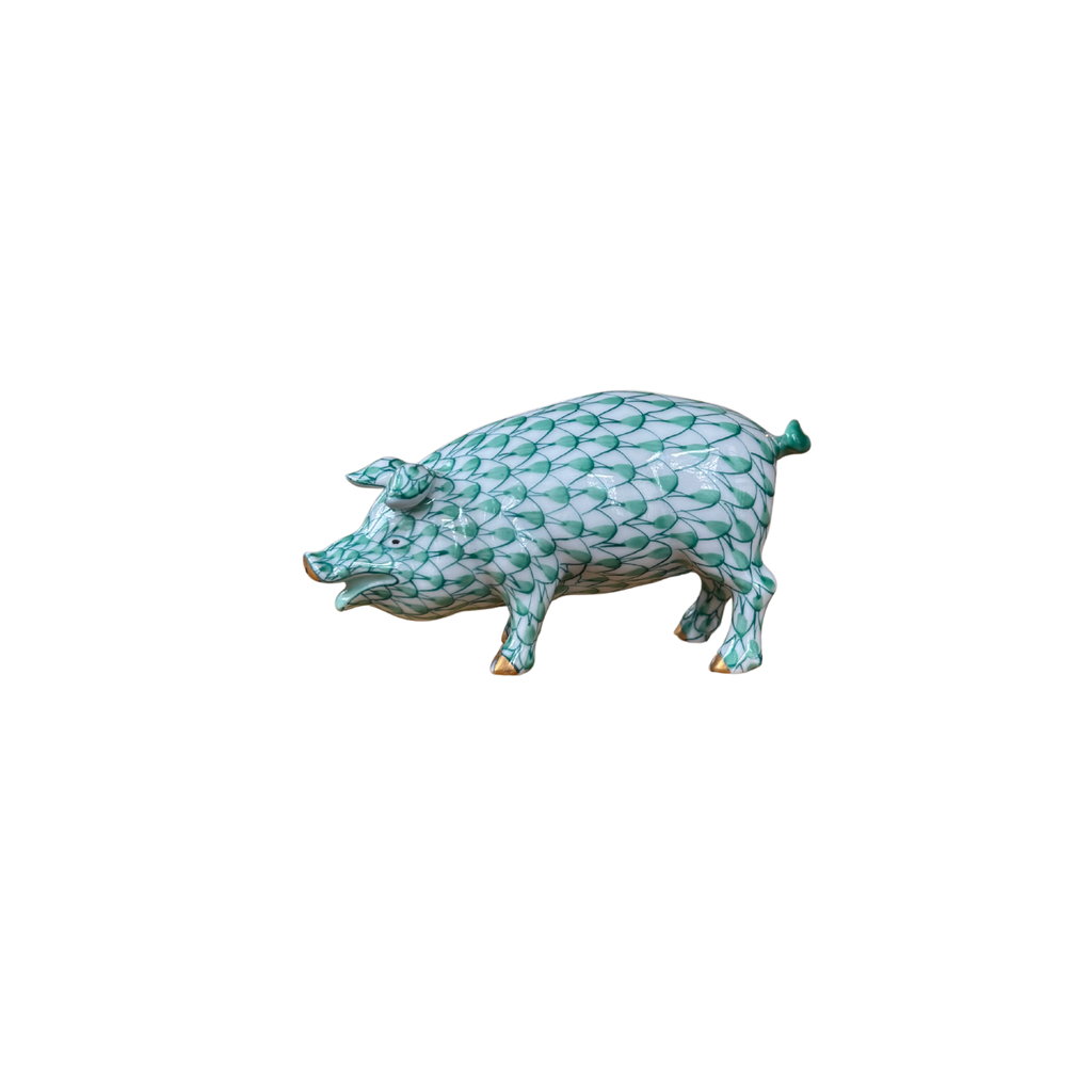 Herend Green Pig