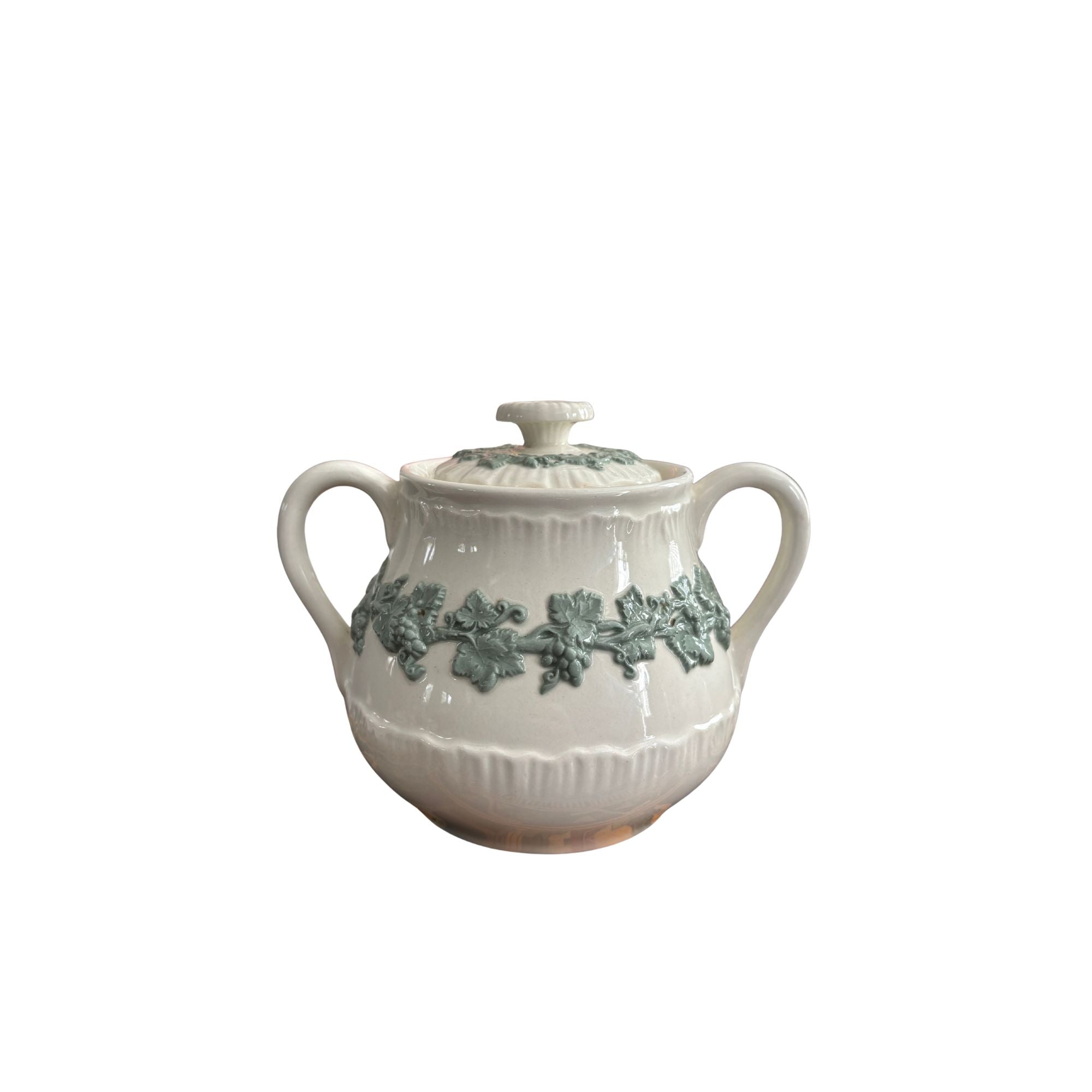 Wedgwood Queensware Sage on Cream Sugar Bowl