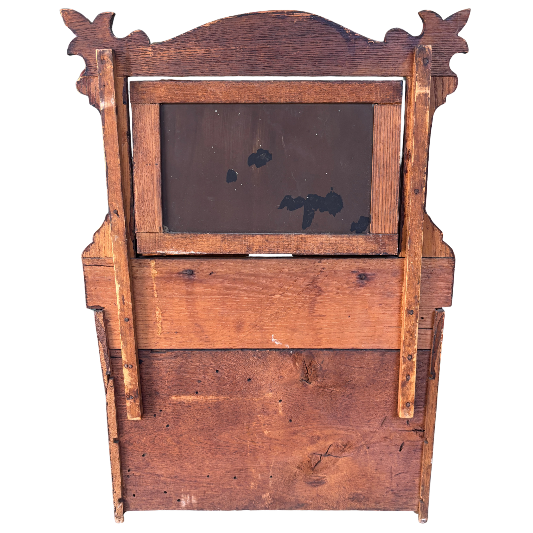 Antique Tramp Art Miniature Dresser with Mirror