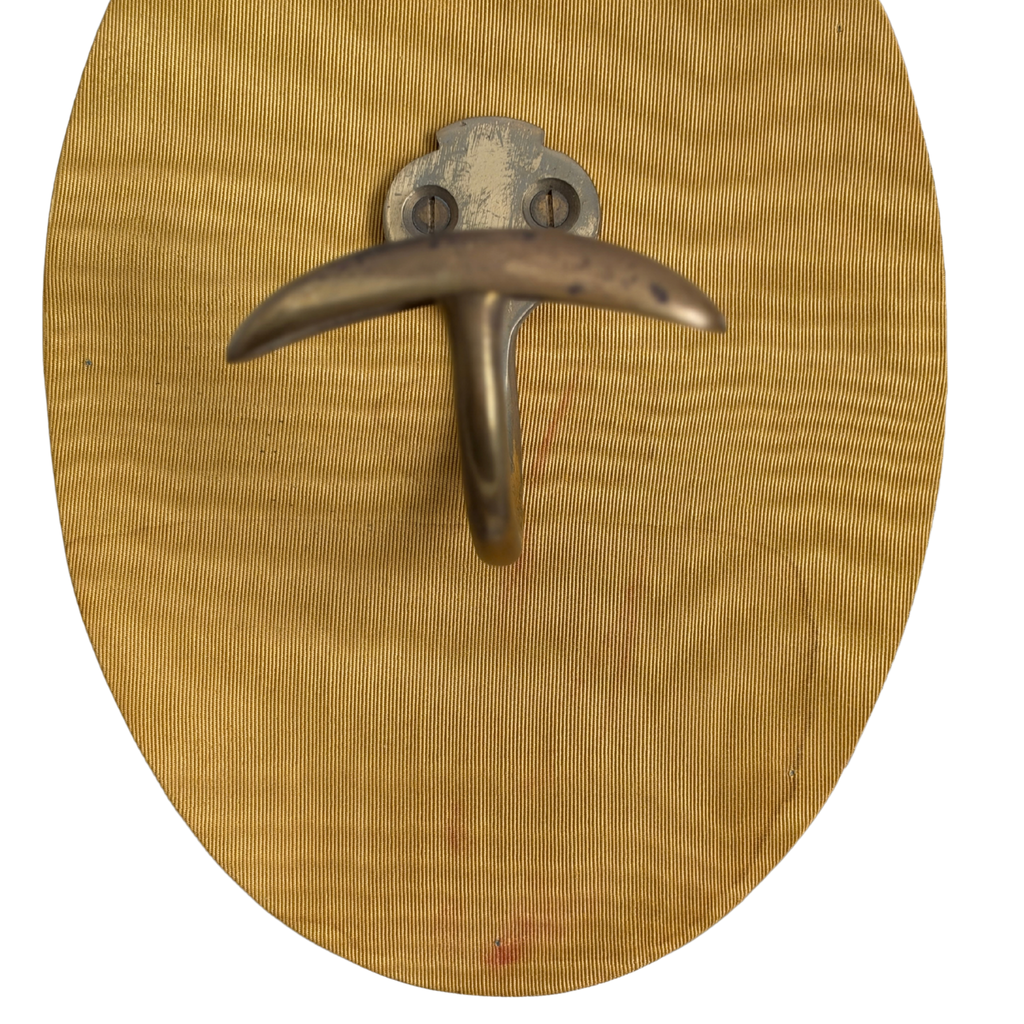 Vintage French Brass Pickaxe Wall Hooks