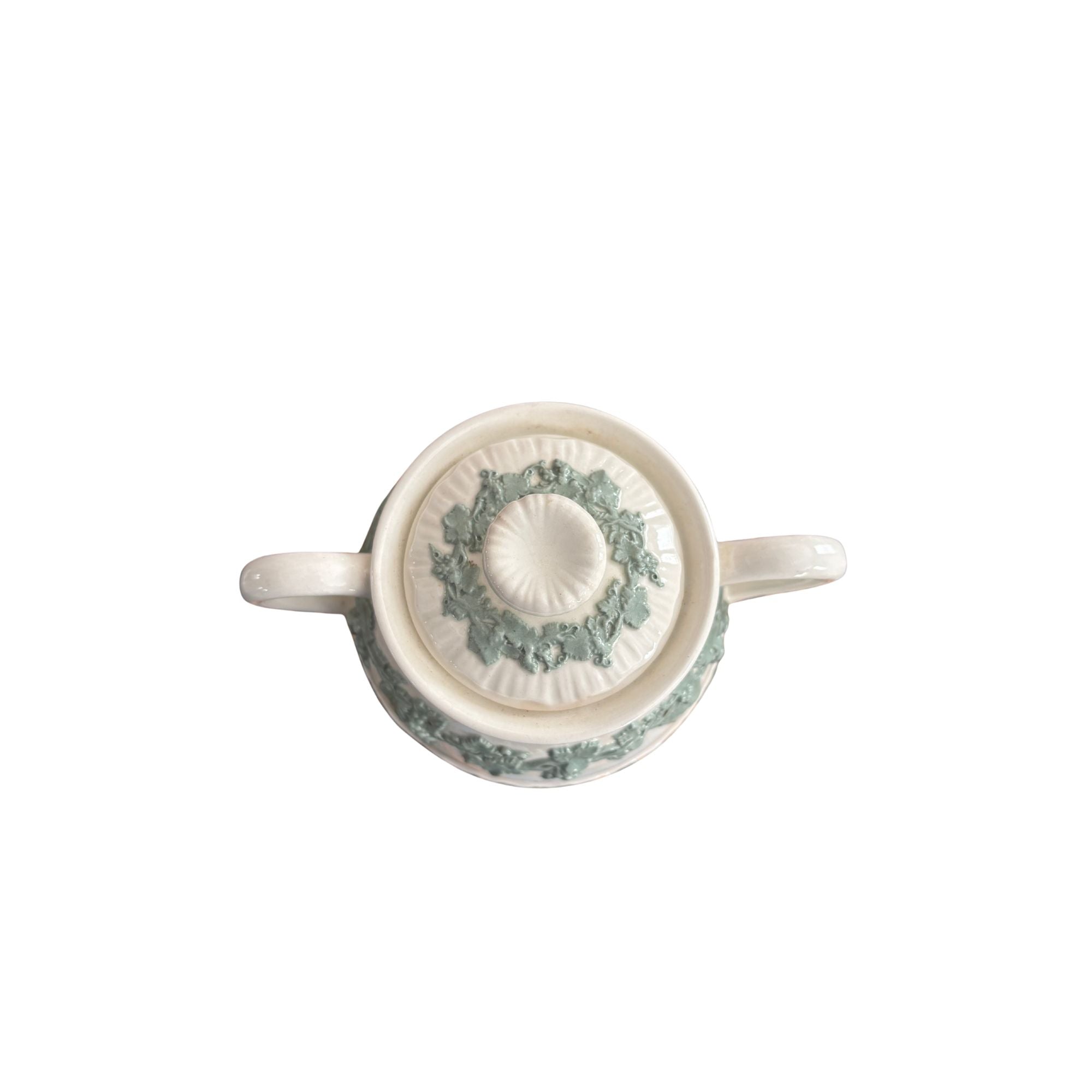 Wedgwood Queensware Sage on Cream Sugar Bowl