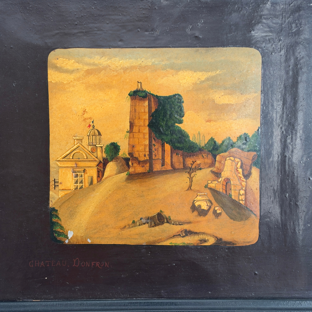Antique French Oil Painting of Château de Domfront