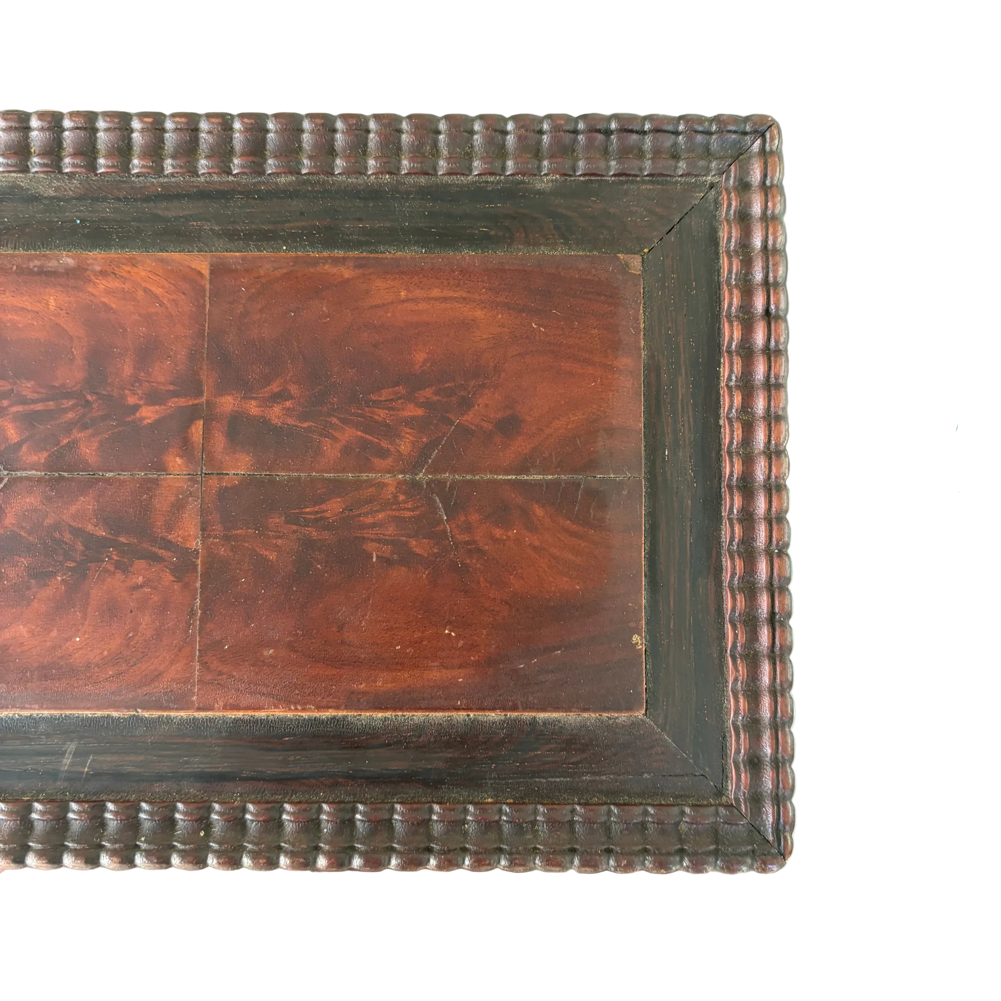 Antique Wood Keepsake Box with American Flag Motif