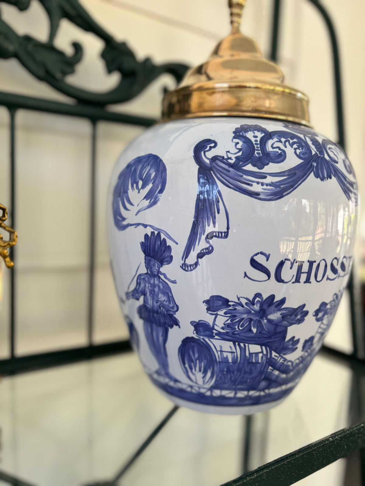 Delft-style Tobacco Jar by Mottahedeh