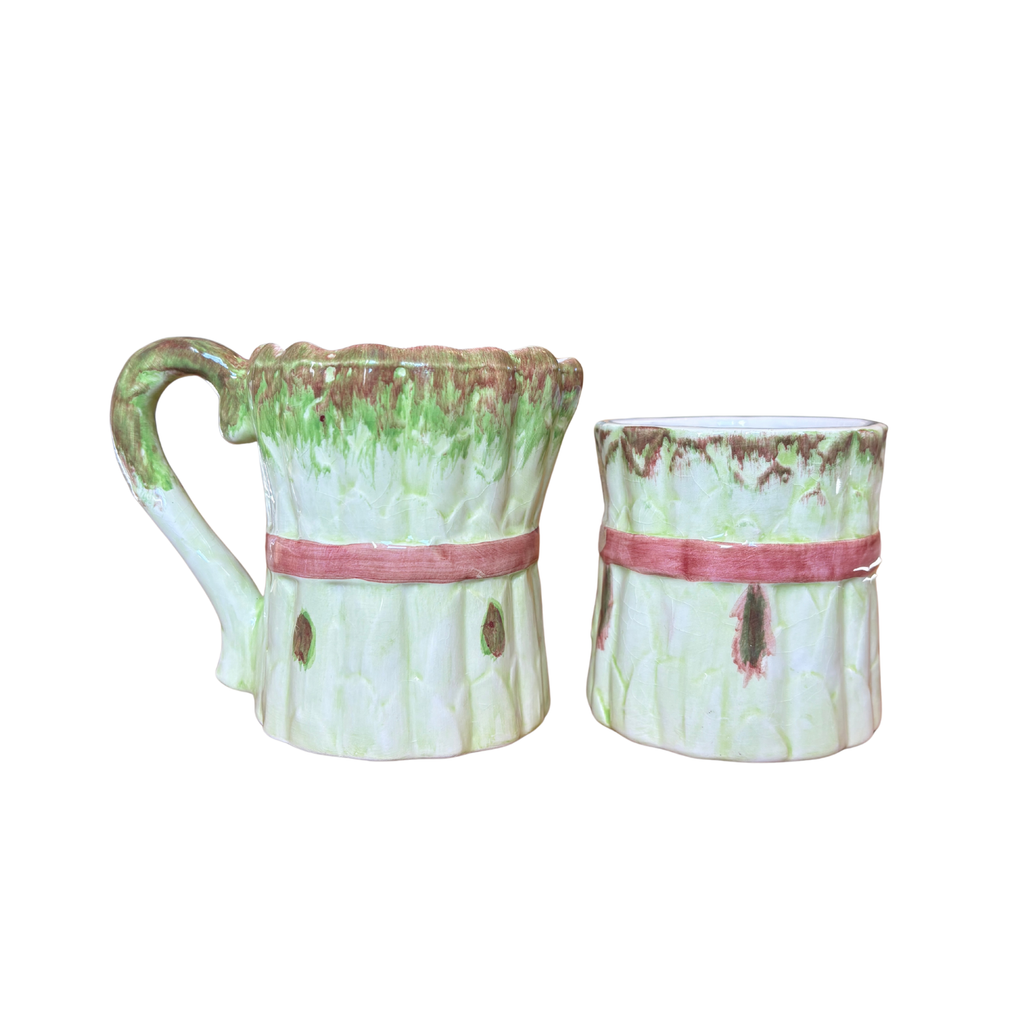 Vintage 1990 Asparagus Creamer and Stirrer Cup