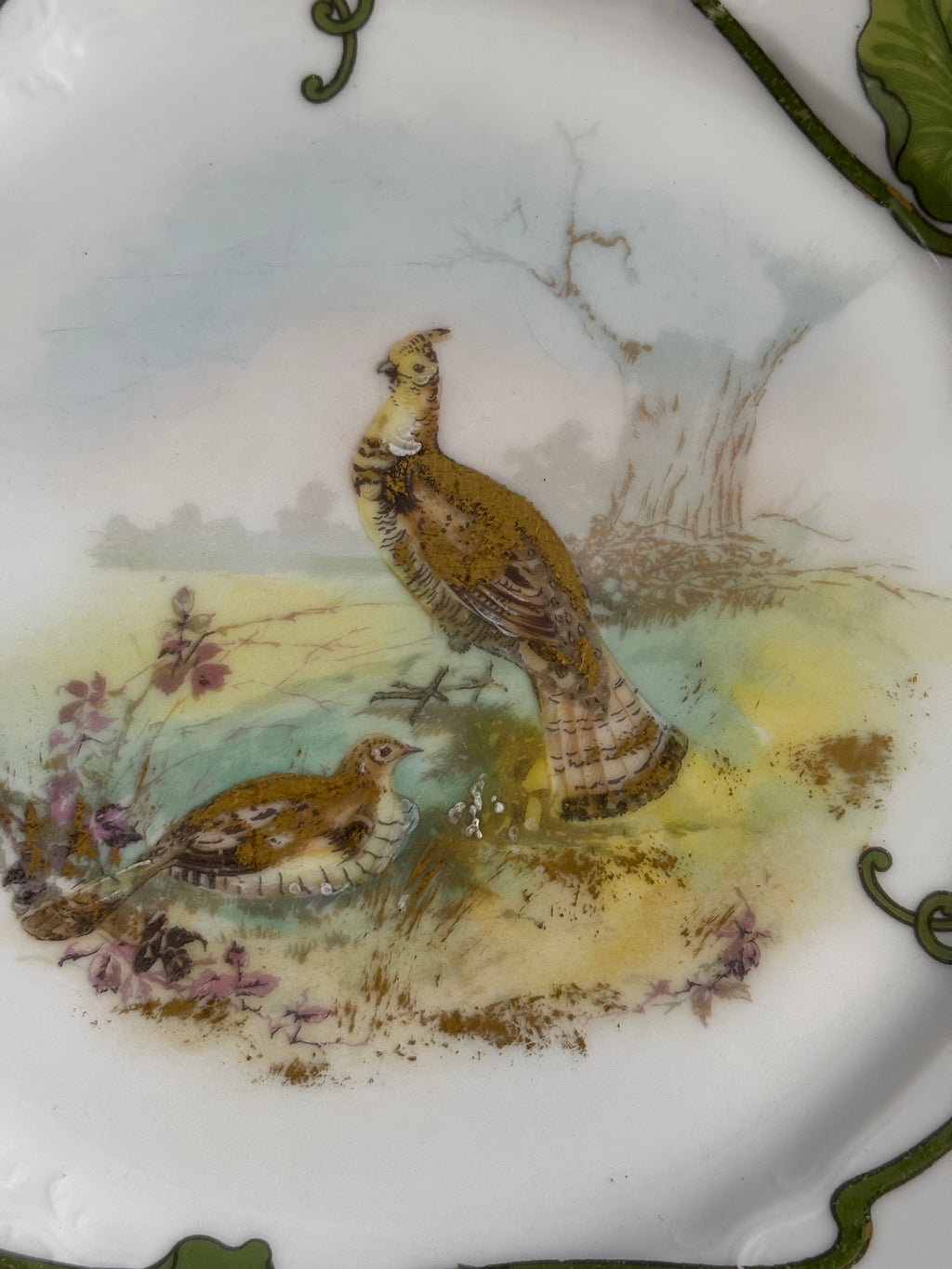 Antique Limoges Game Bird Plate