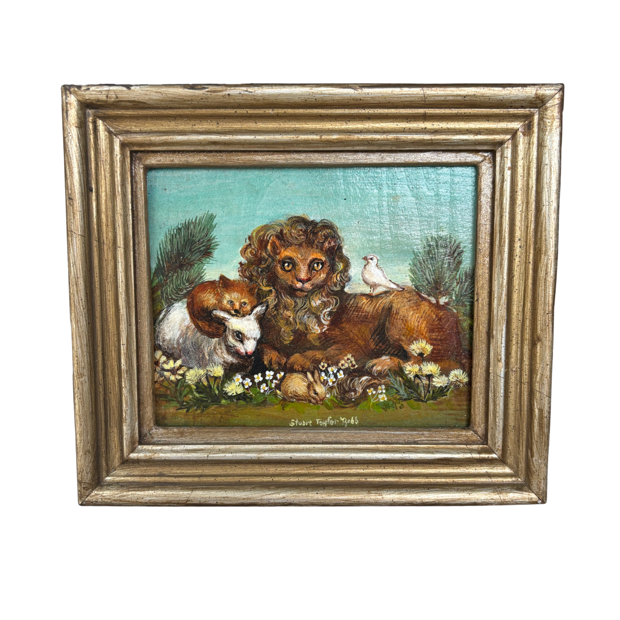 Original Stuart Taylor Rabb Whimsical Animal Painting