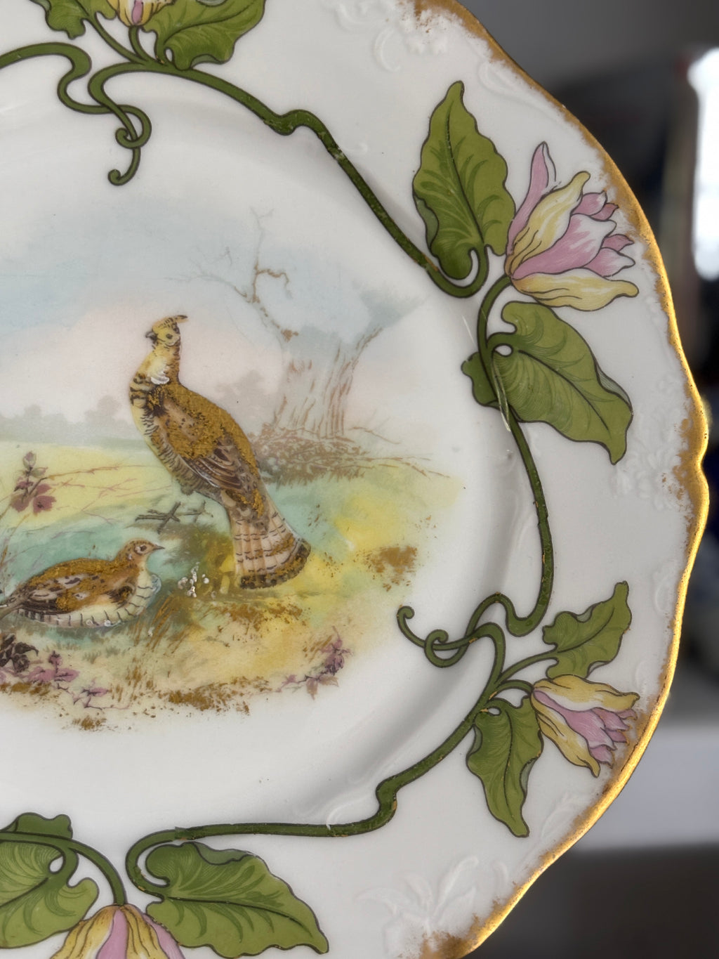 Antique Limoges Game Bird Plate