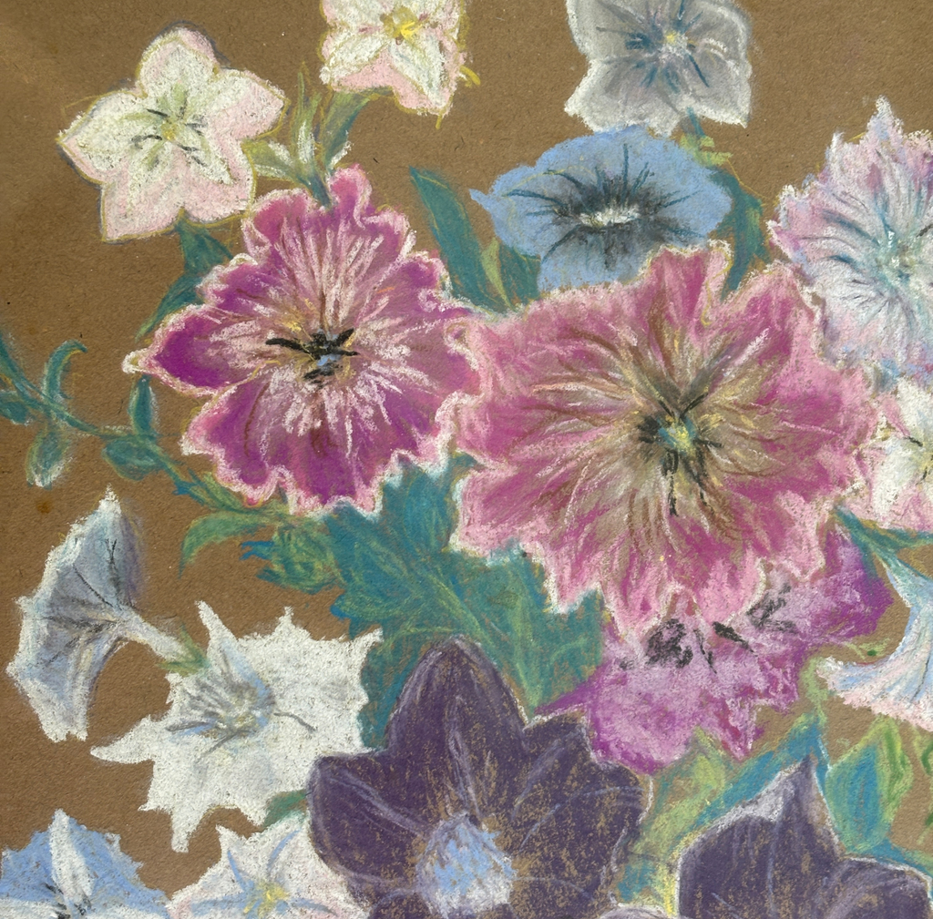 Vintage Framed Floral Pastel