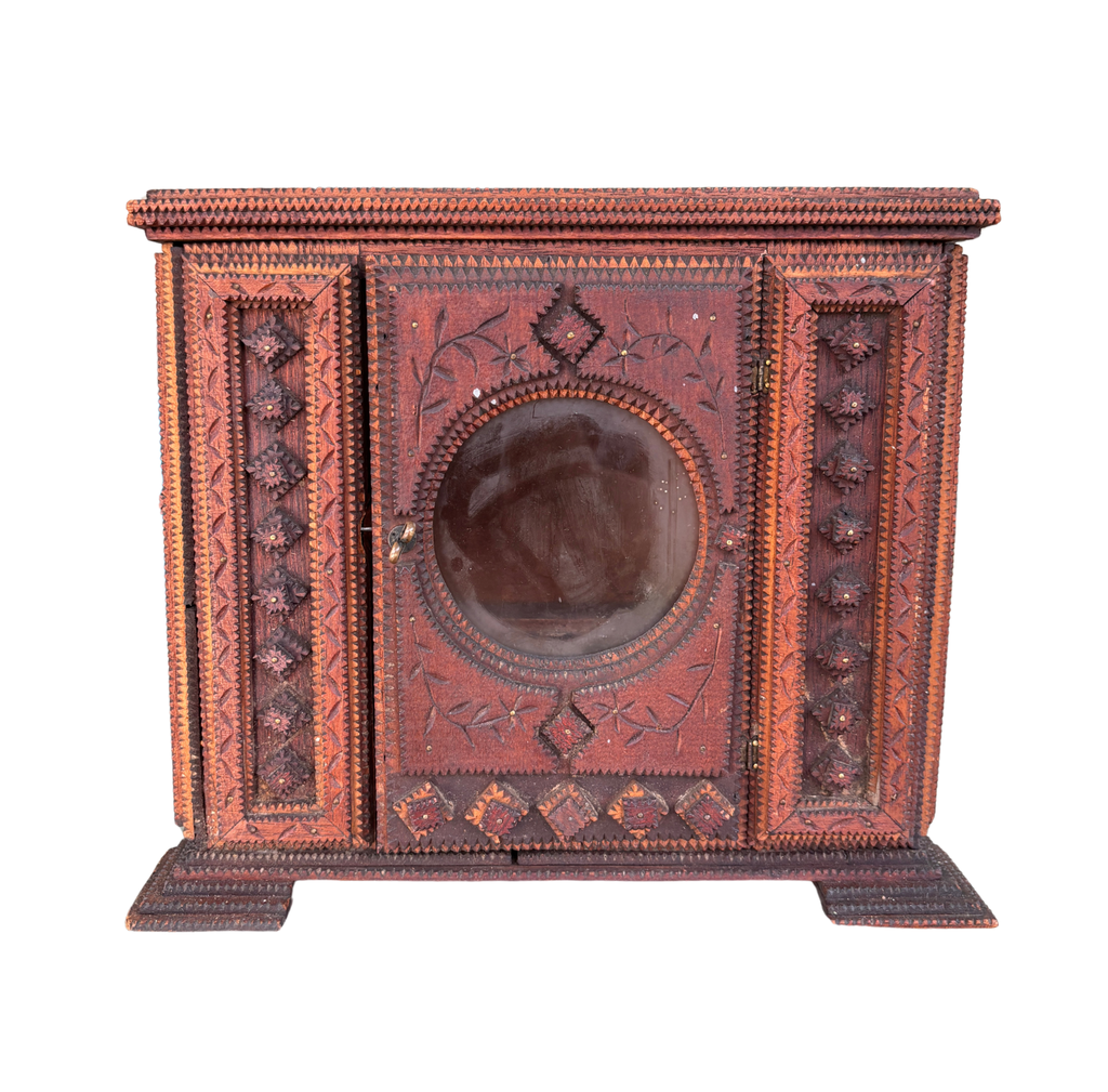 Early 20th Century Tramp Art Jewelry Box
