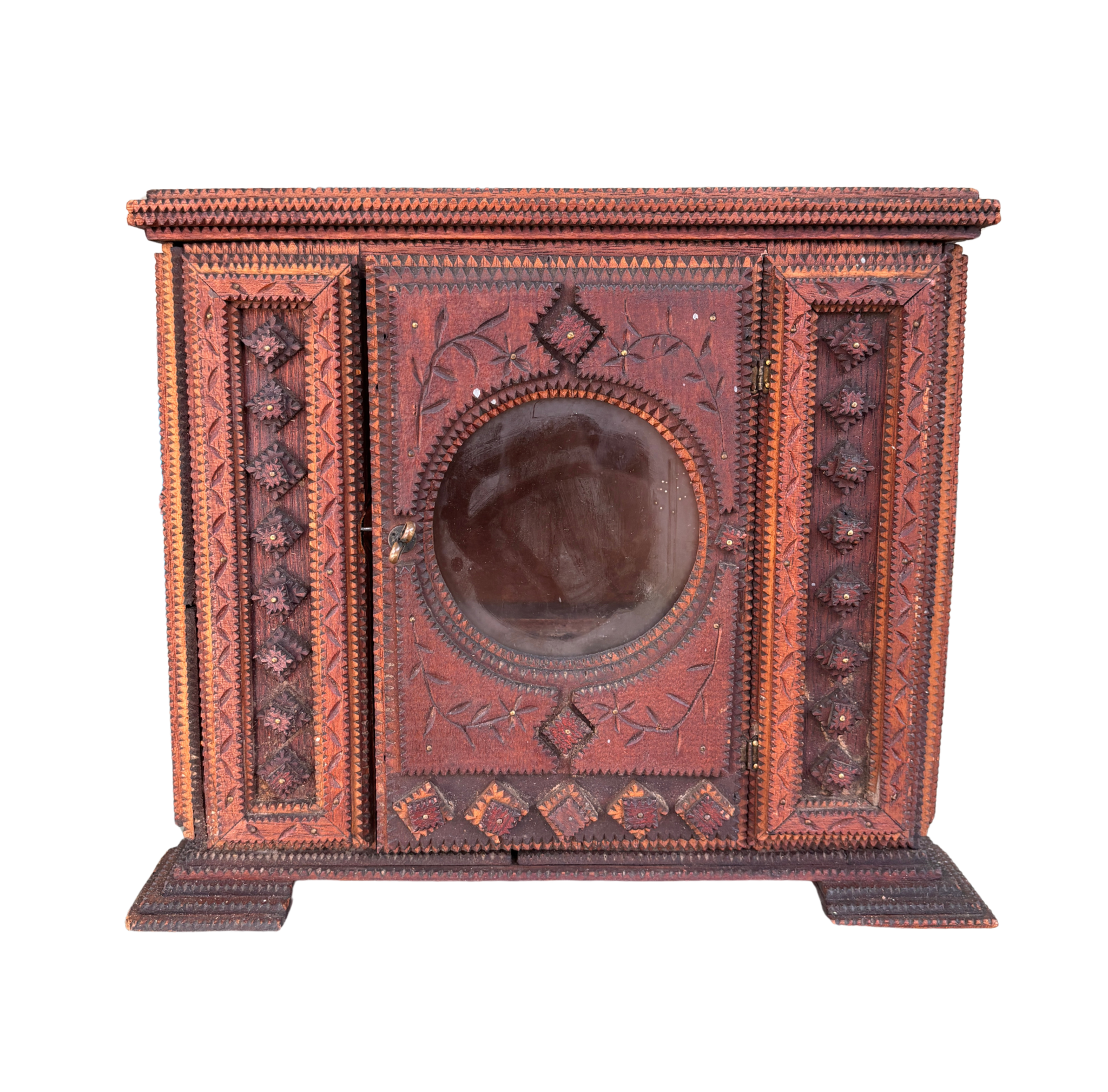 Early 20th Century Tramp Art Jewelry Box