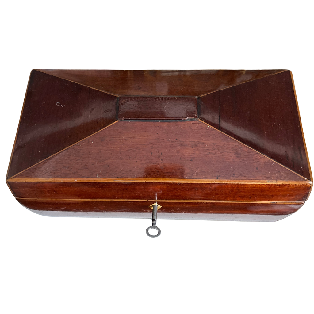 Antique English Mahogany Tea Caddy