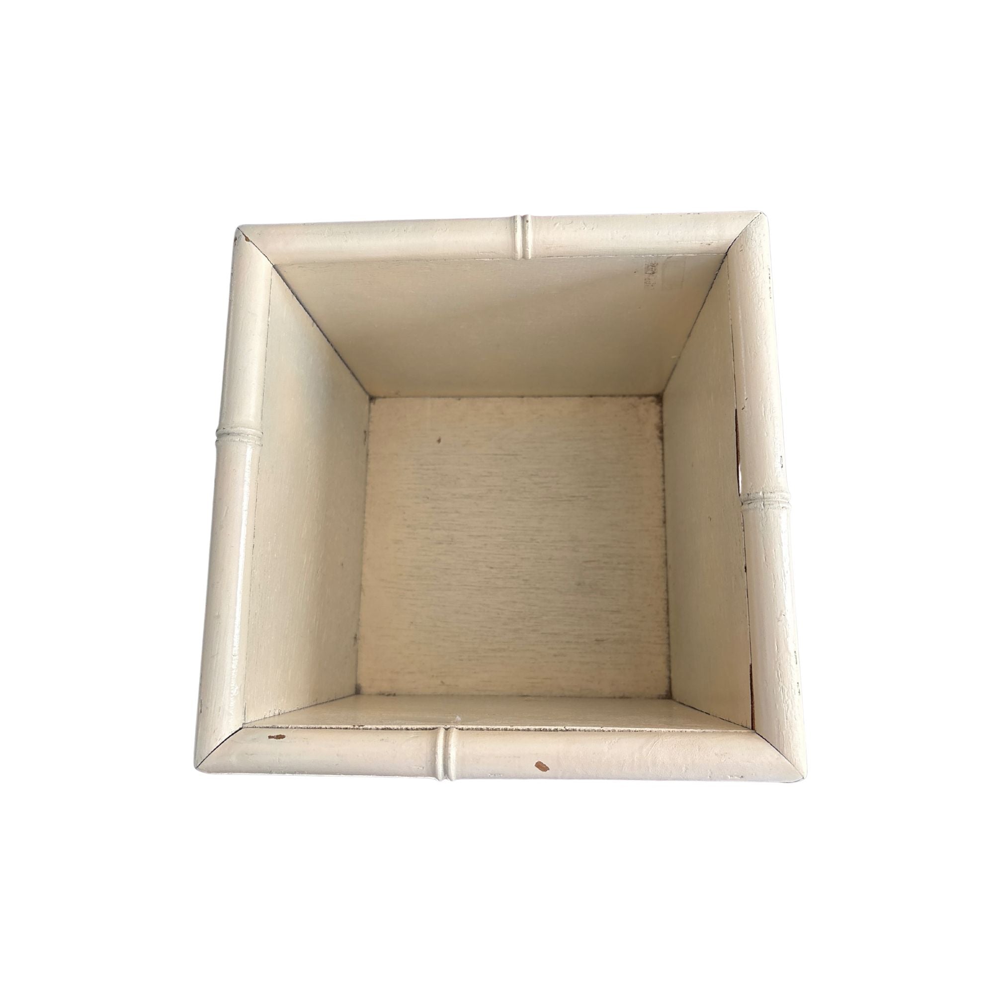 Vintage woven bamboo planter