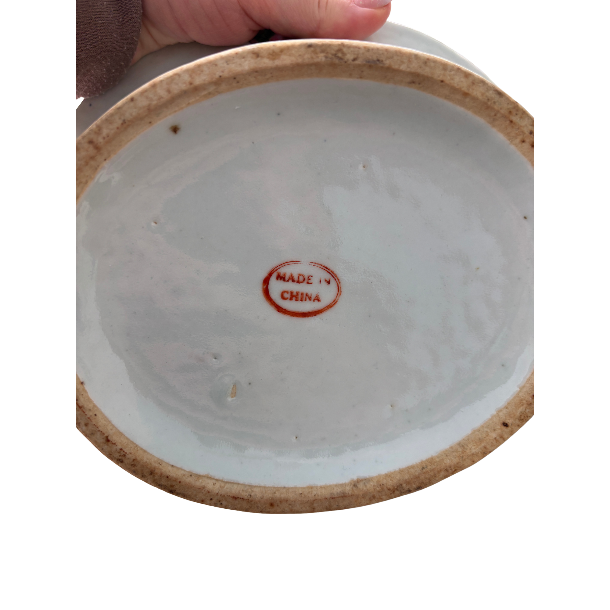 Vintage Reticulated Rose Medallion Basket and Platter