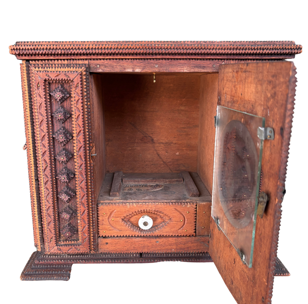 Early 20th Century Tramp Art Jewelry Box