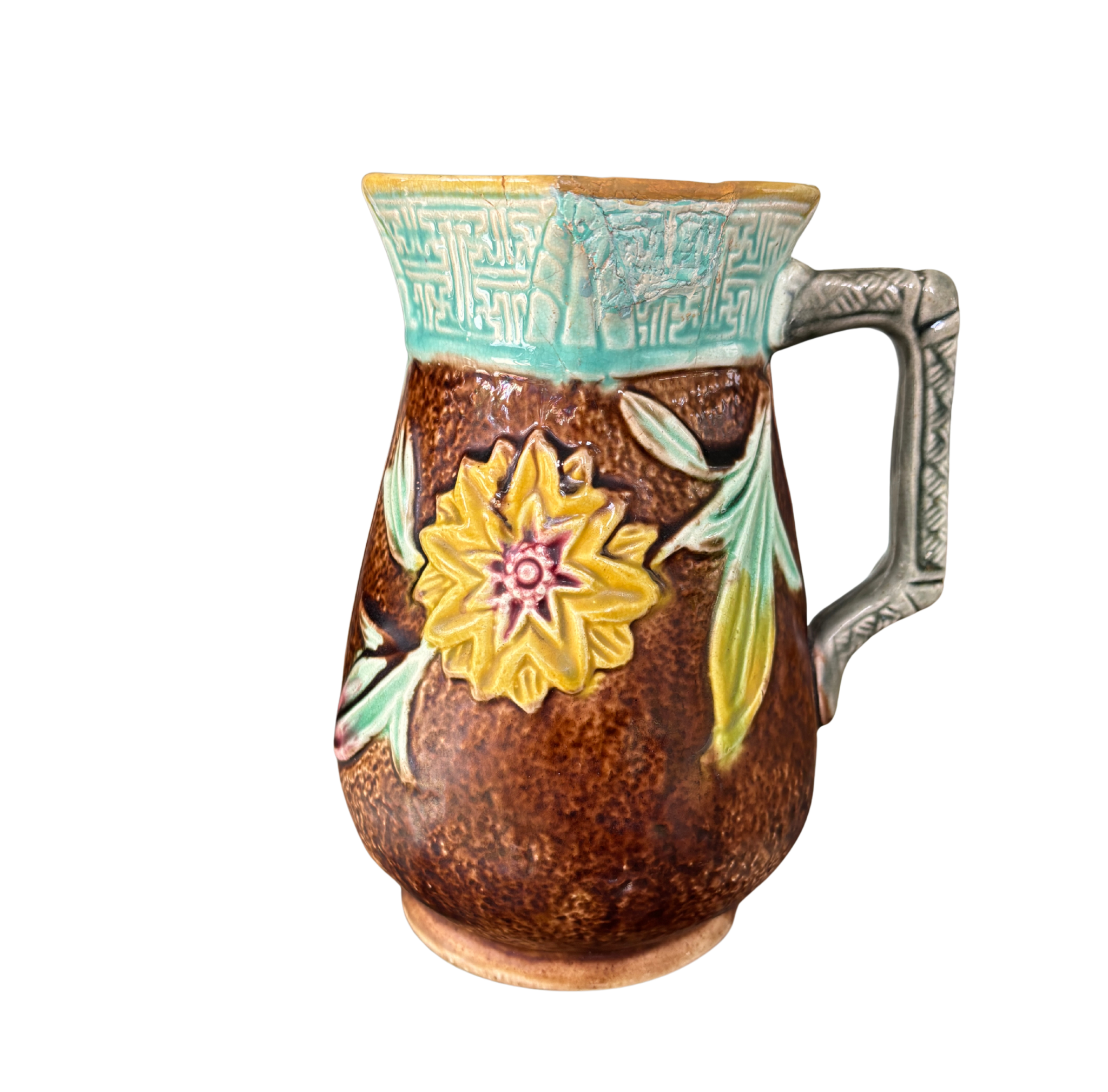 Brown Majolica Pitcher