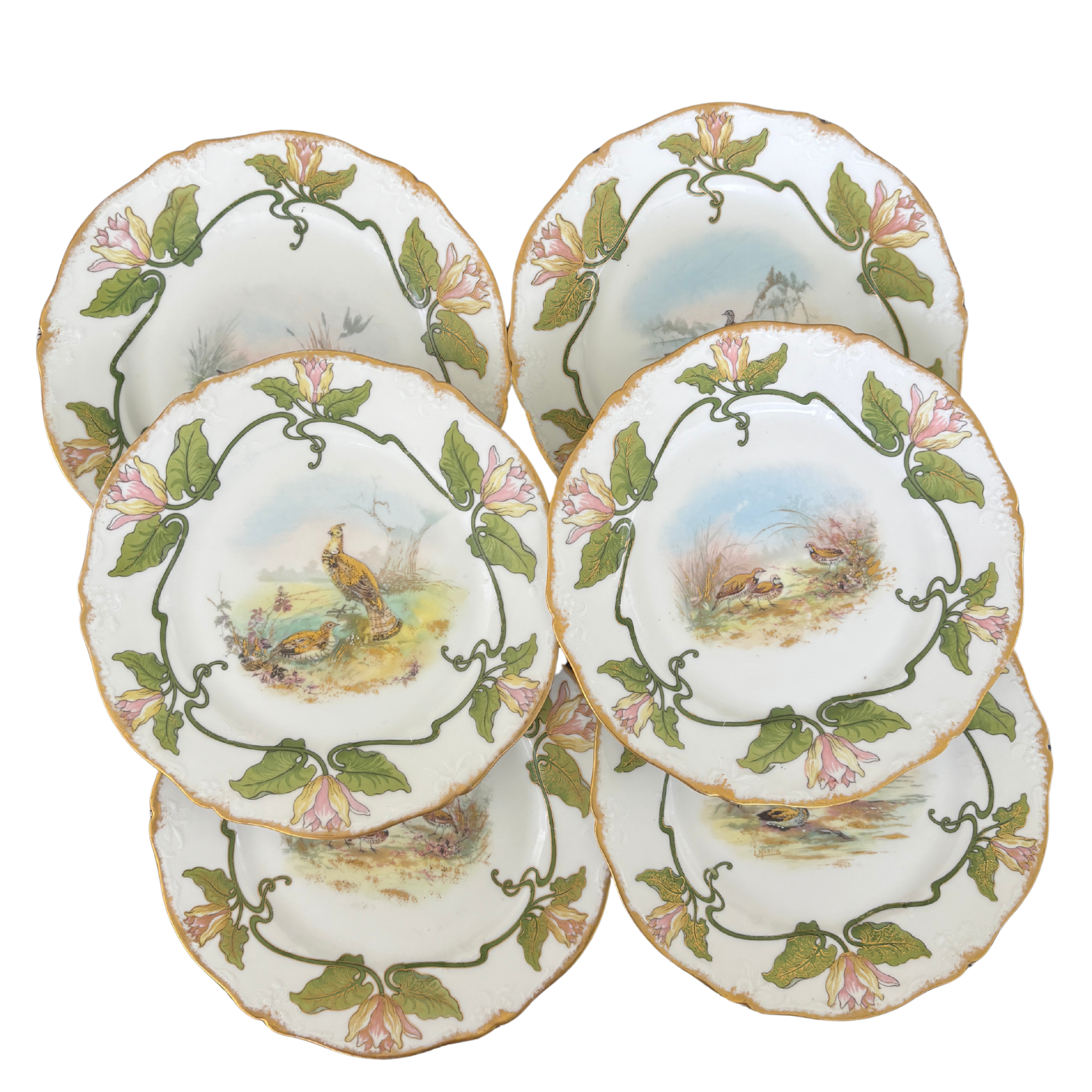 Antique Limoges Game Bird Plate (Sold Individually)