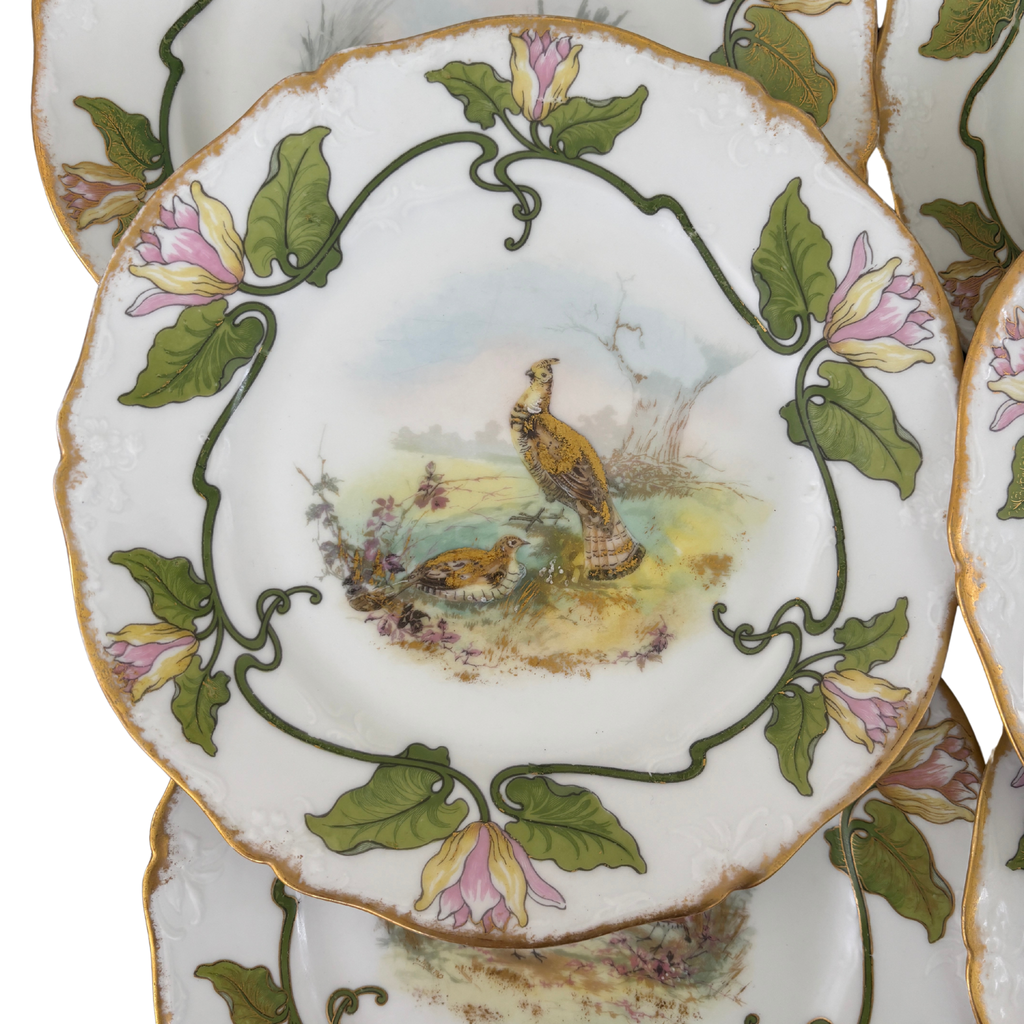 Antique Limoges Game Bird Plate (Sold Individually)