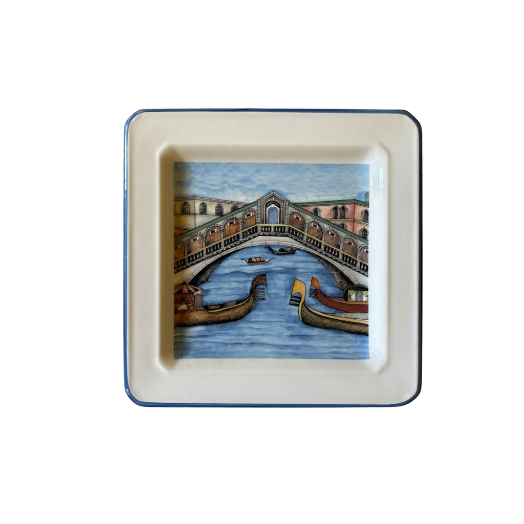 Vintage Brunelli Italian salad plates of Venice