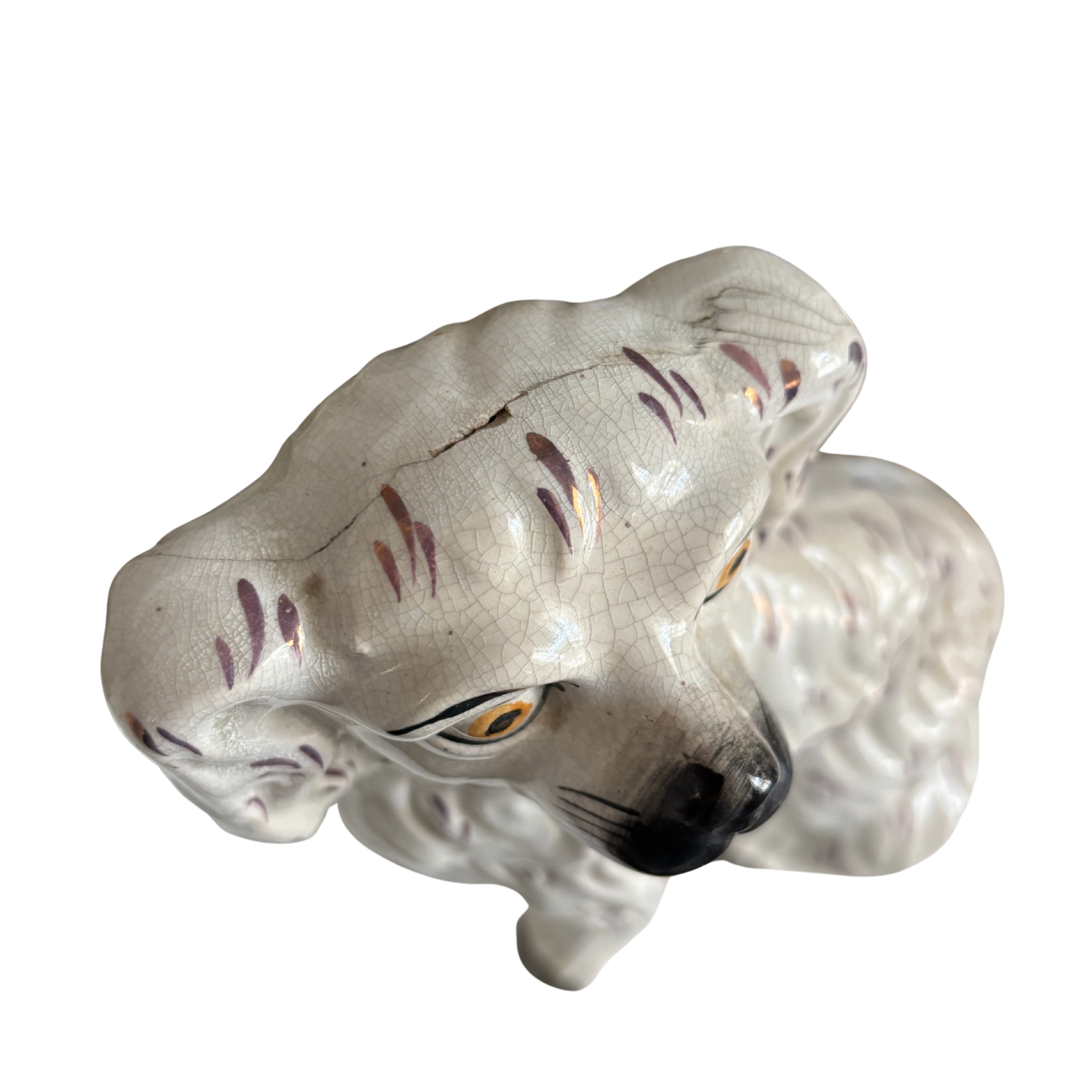 Vintage Purple Luster Staffordshire Dogs