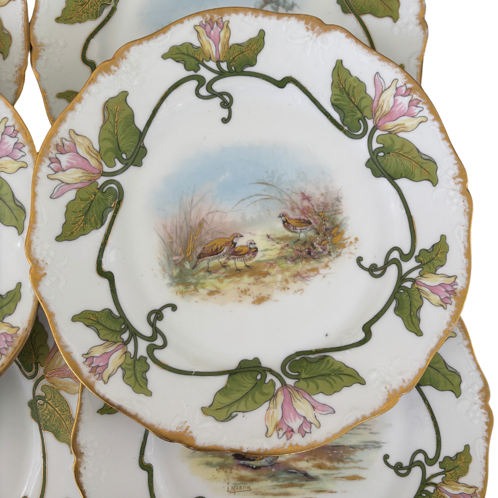 Antique Limoges Game Bird Plate (Sold Individually)