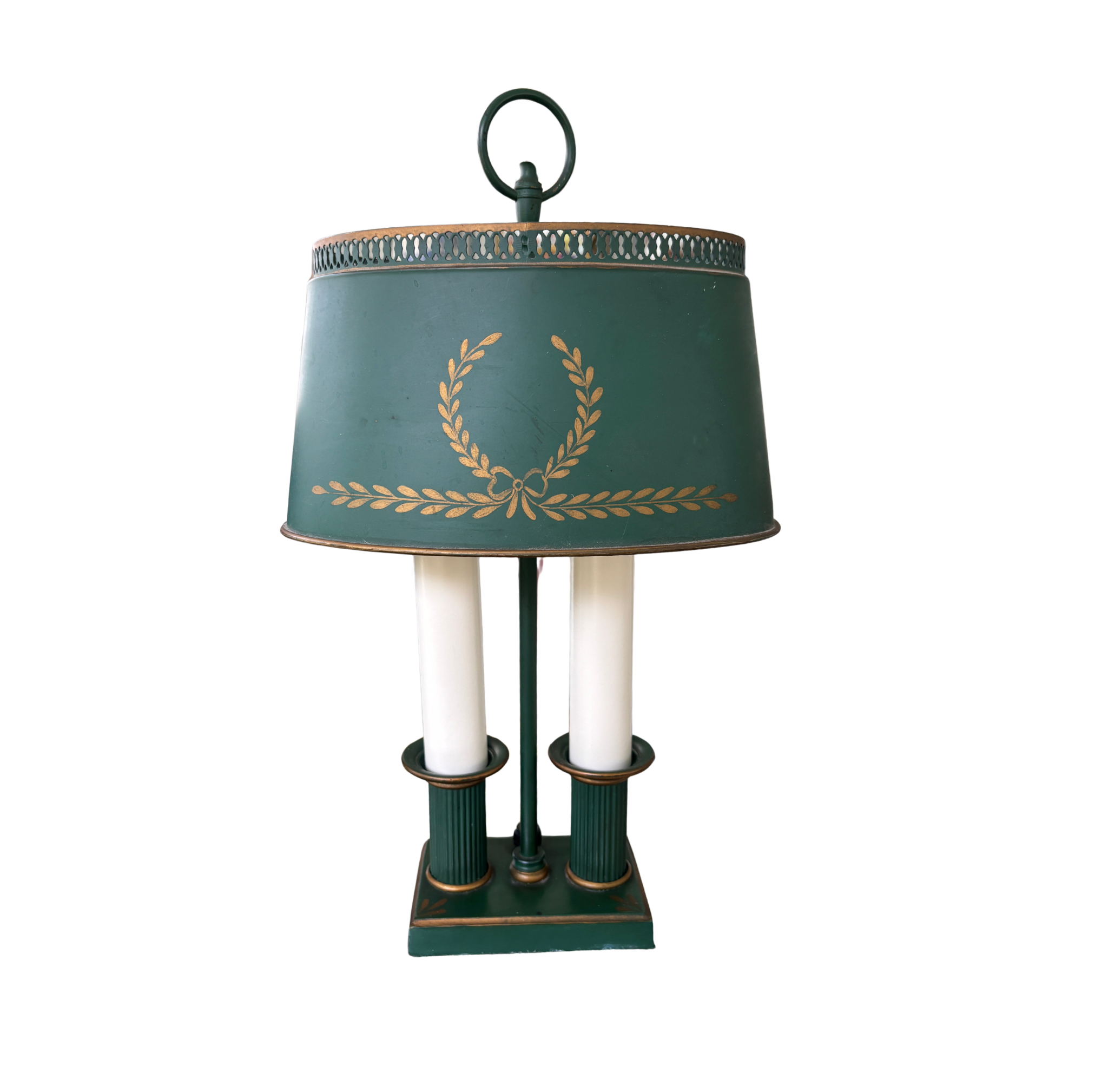 Green Tole Lamp