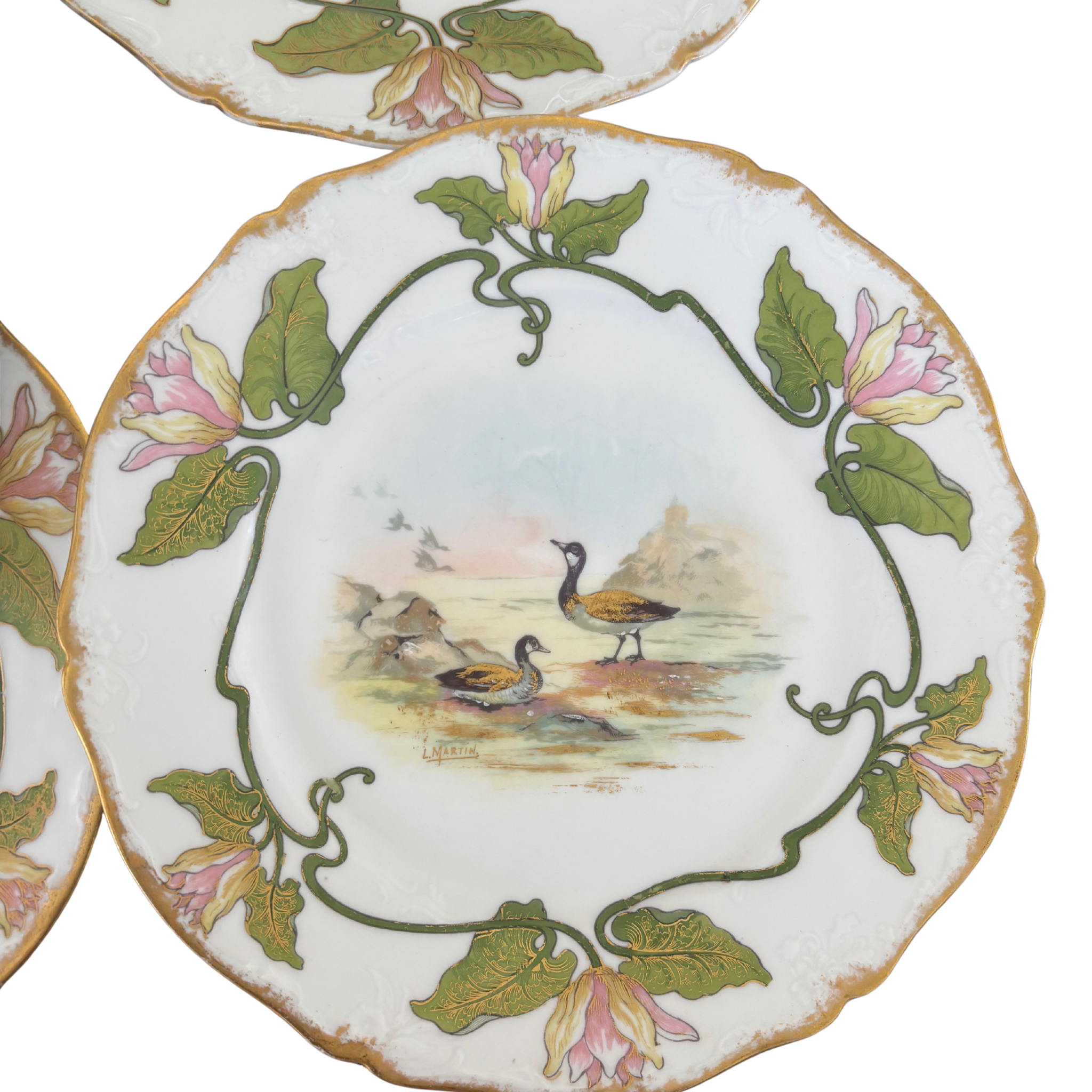 Antique Limoges Game Bird Plate (Sold Individually)