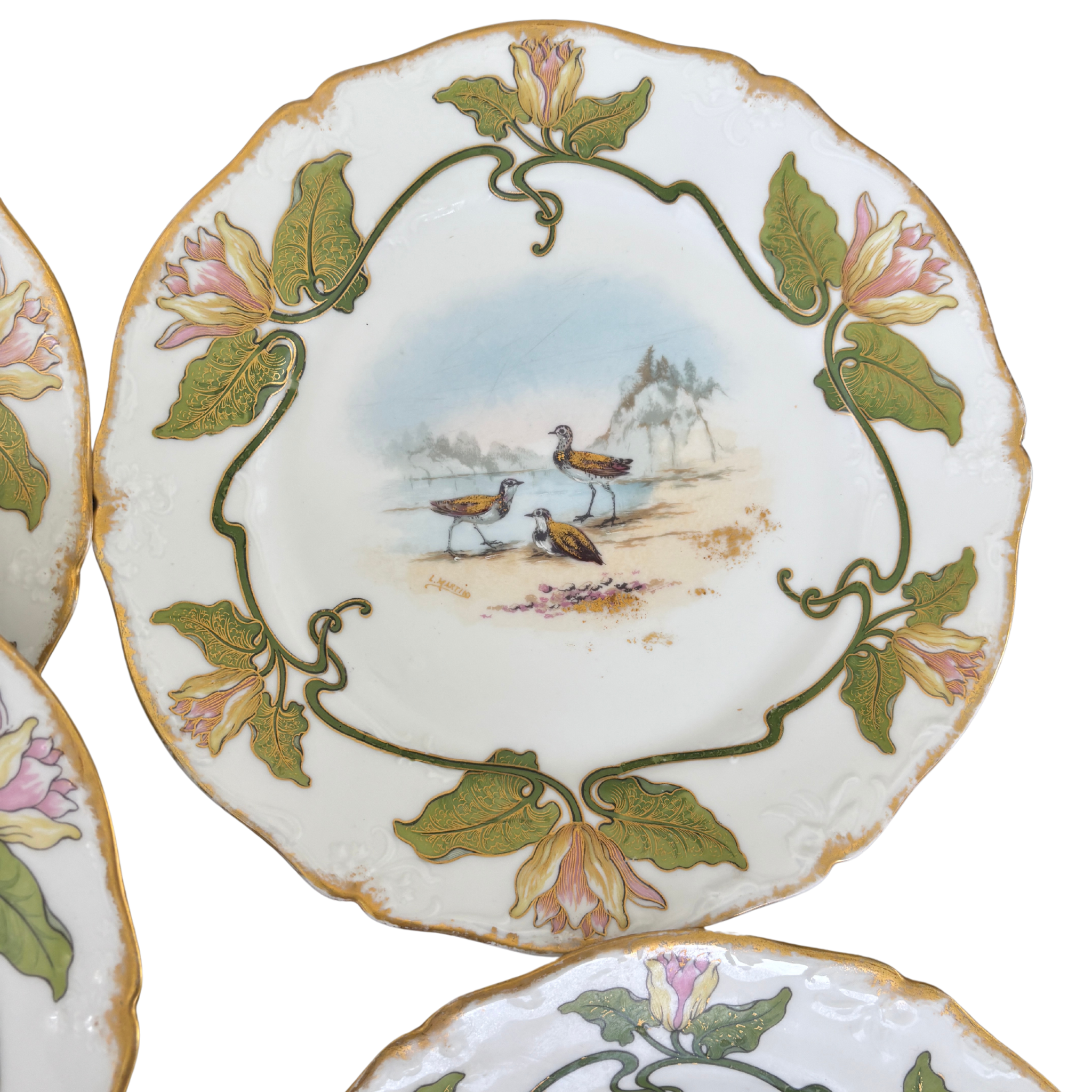 Antique Limoges Game Bird Plate (Sold Individually)