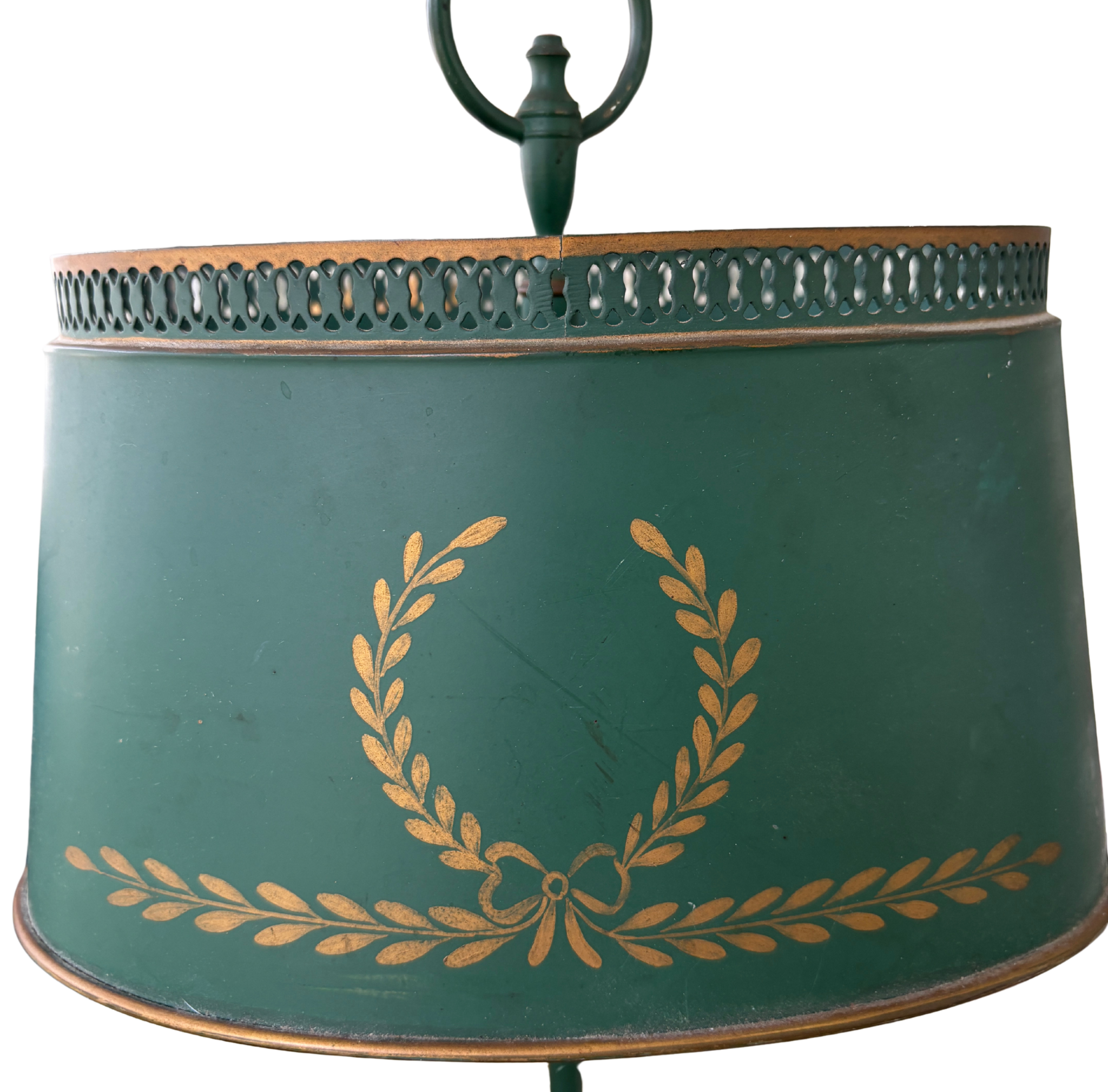 Green Tole Lamp