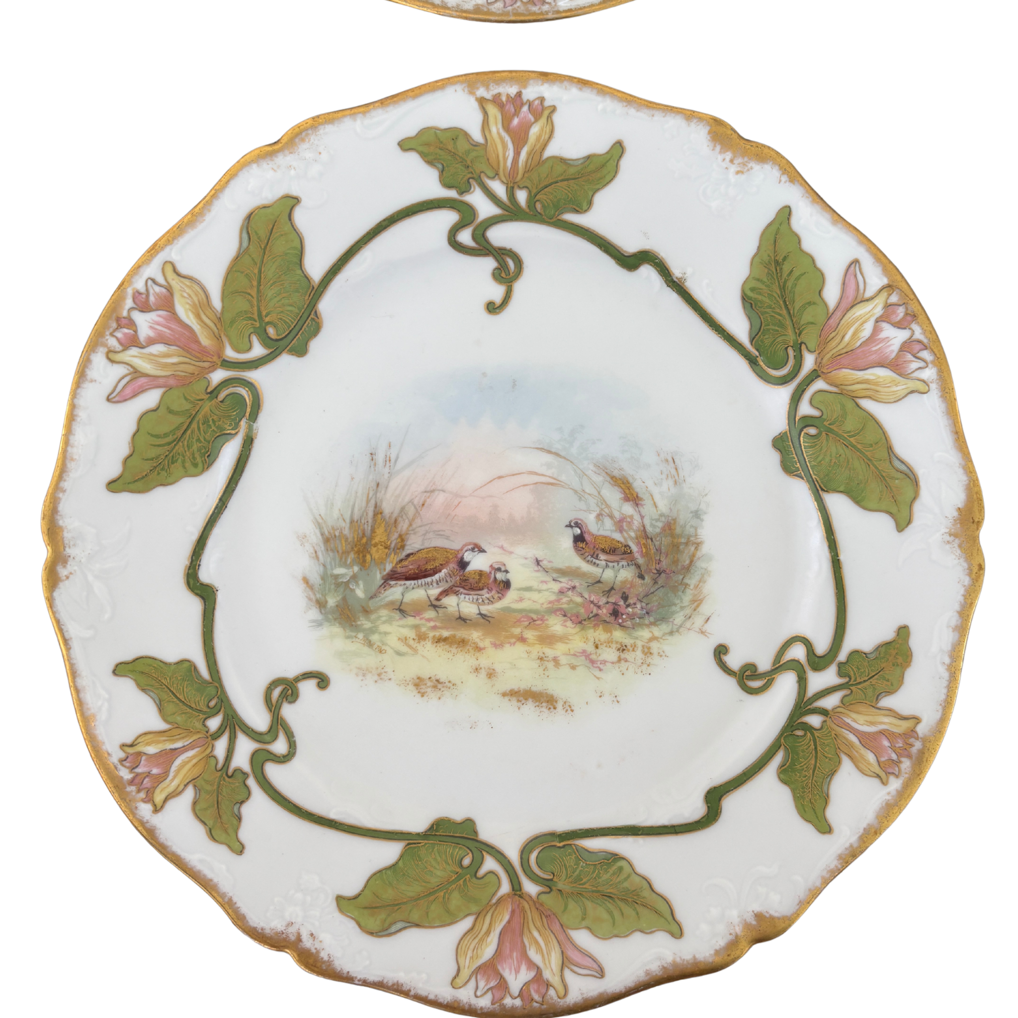 Antique Limoges Game Bird Plate (Sold Individually)