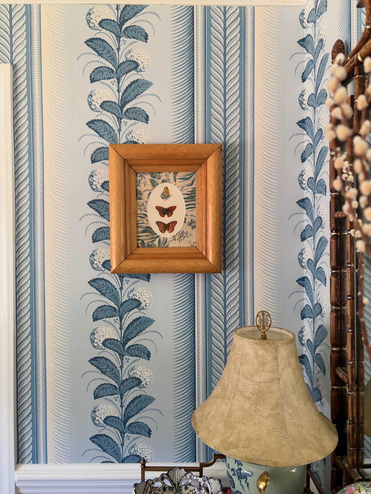 Professionally Framed Antique Butterfly Engraving