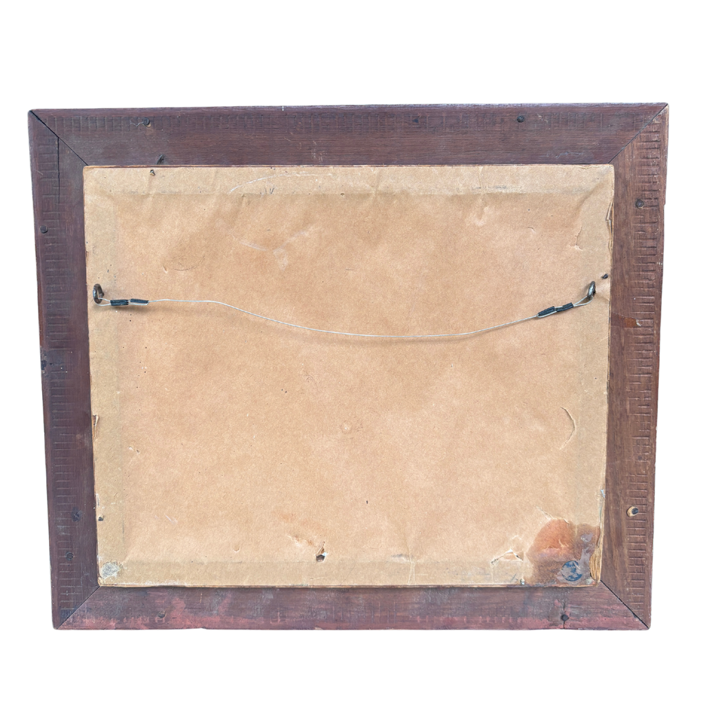 Antique Sailboat Oil Painting