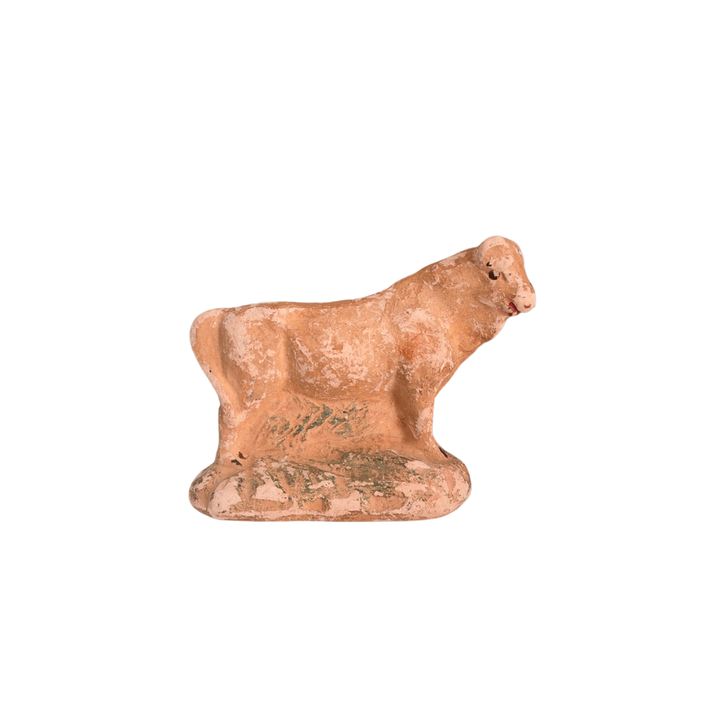Antique French Terracotta Sheep Figurine
