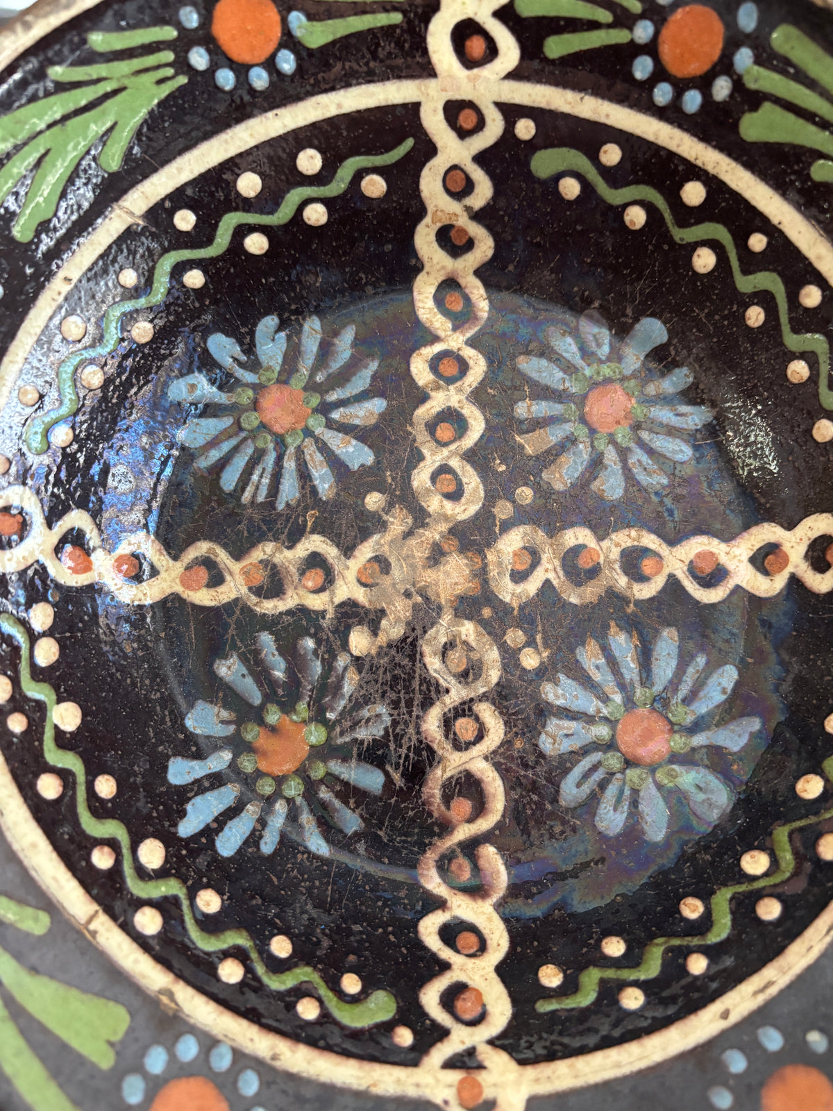 Vintage Hand painted Pottery Bowl
