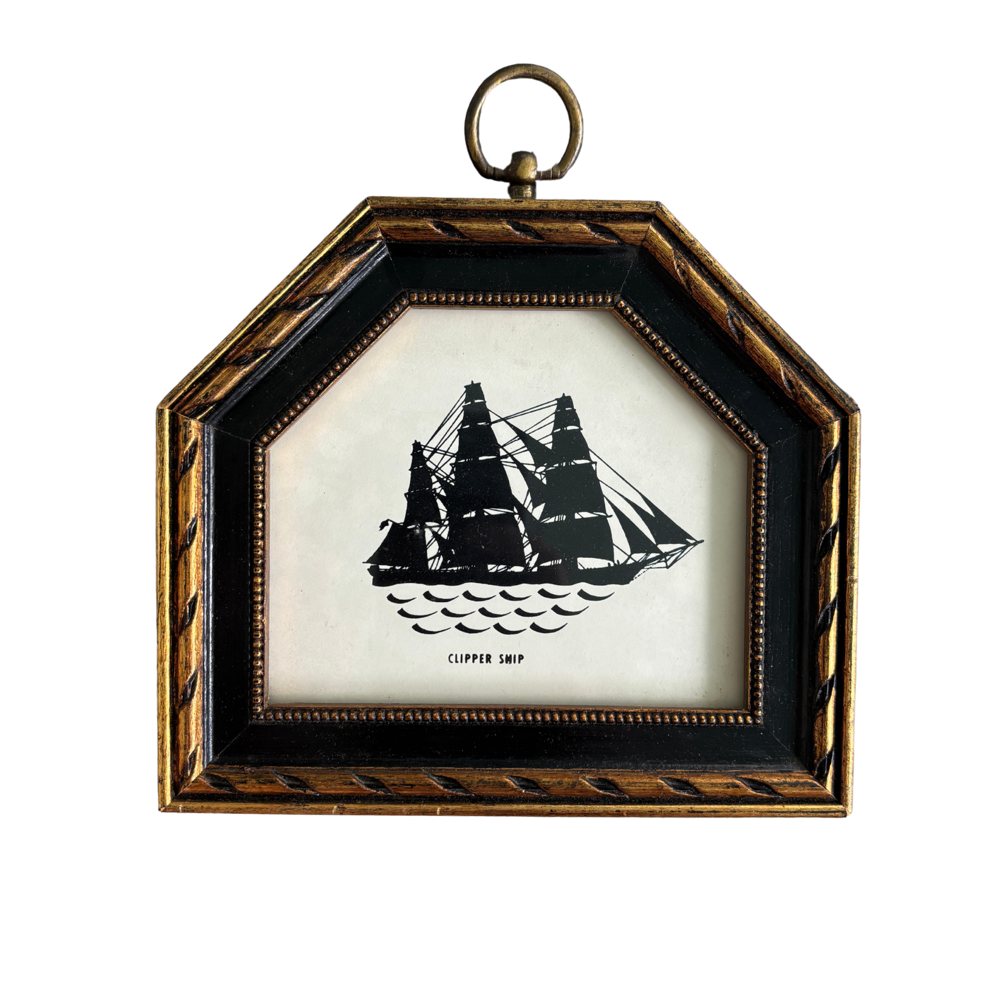 Vintage Clipper Ship Silhouette