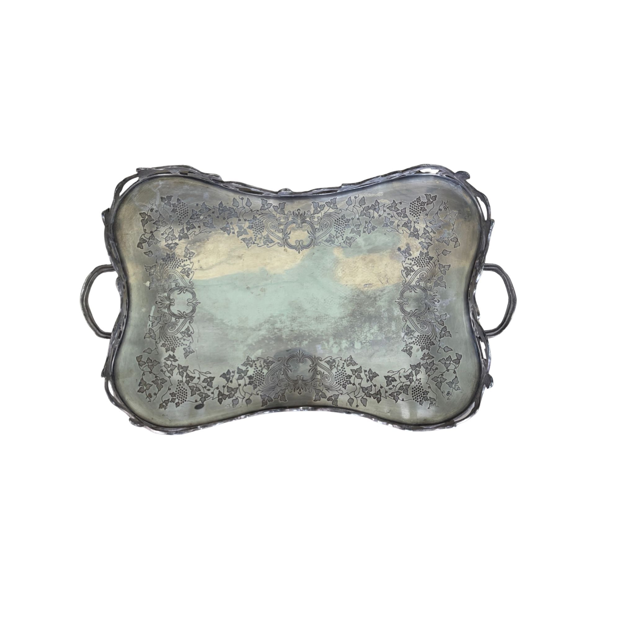 Vintage Silverplate Gallery Tray