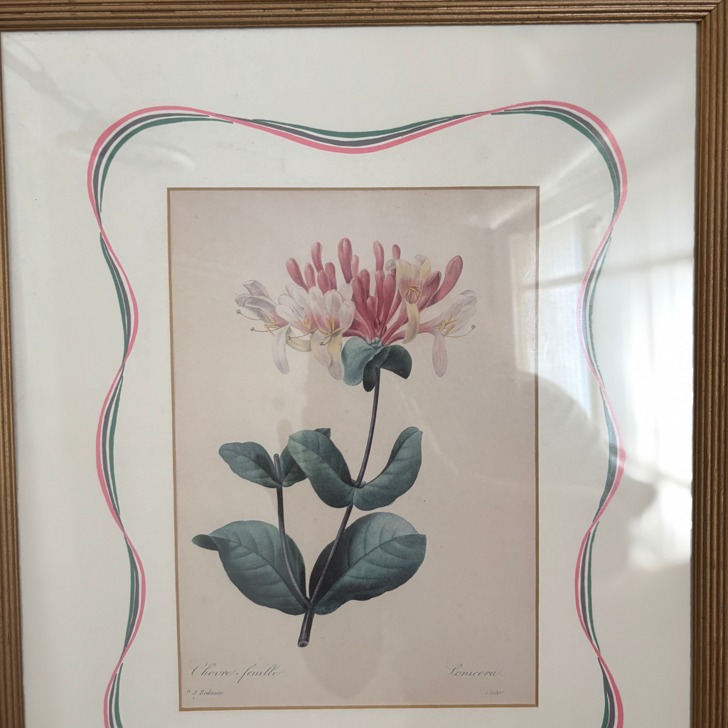 Vintage Reproduction Antique Botanicals Pair
