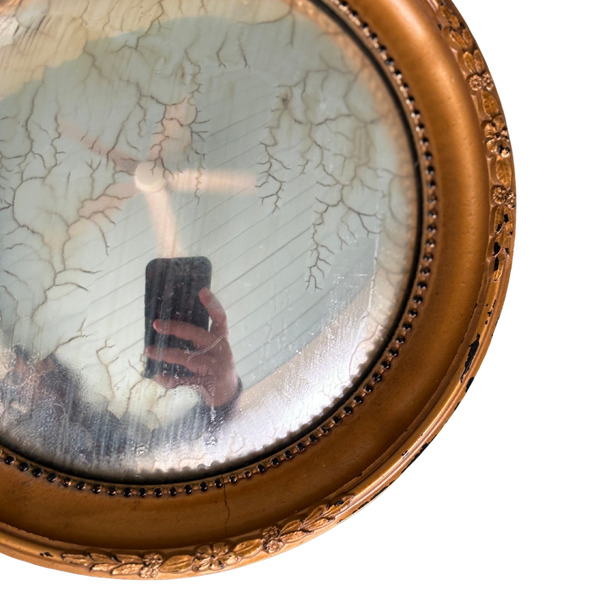 Vintage Gilt Convex Mirror