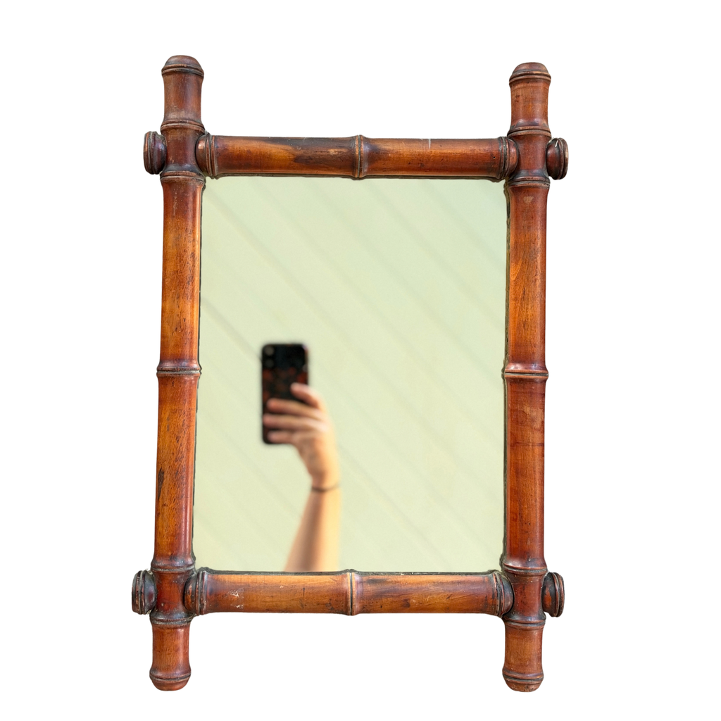 Antique Faux Bamboo Mirror