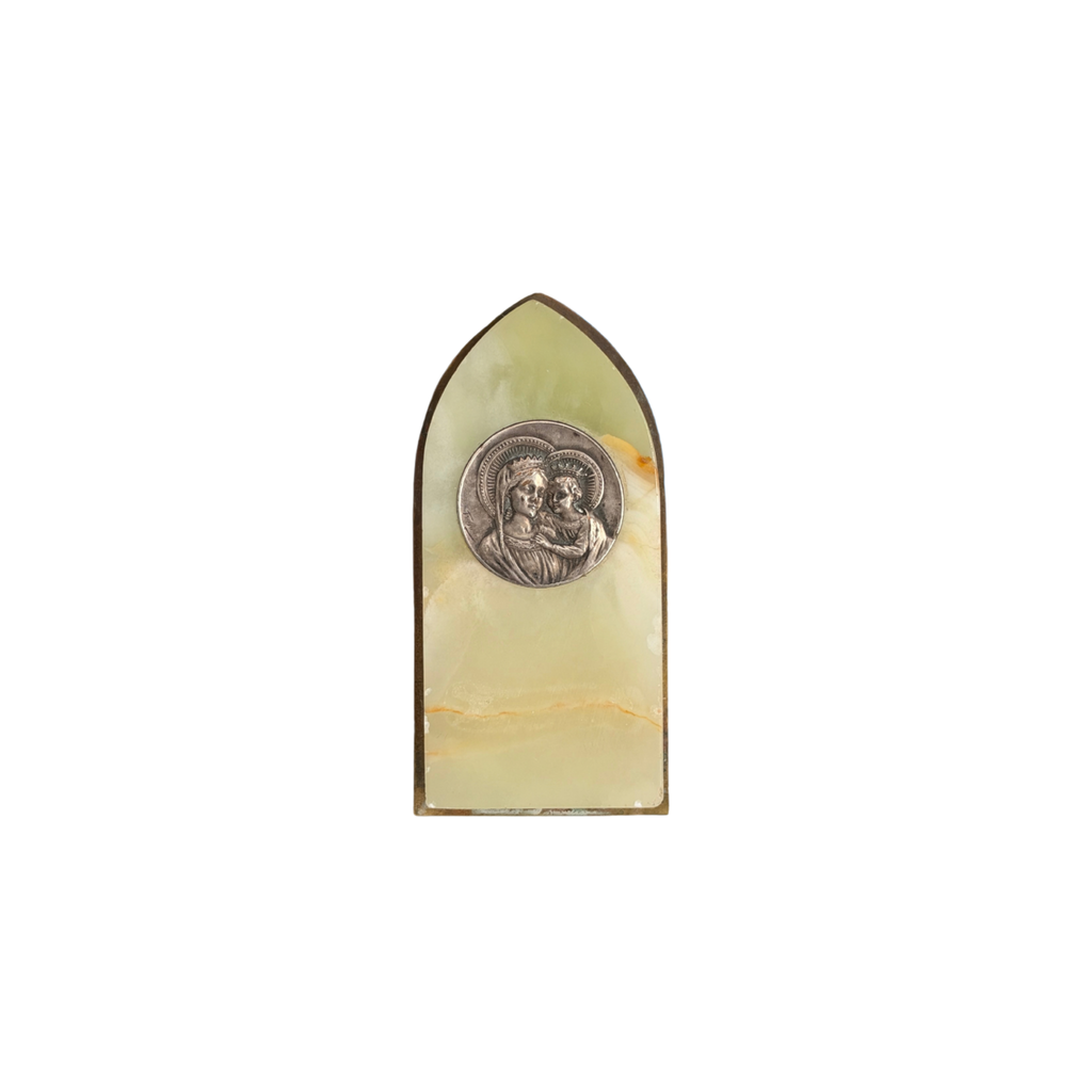 Madonna and Child Onyx Tabletop Figurine