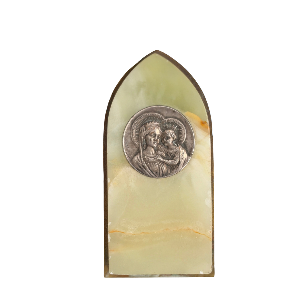 Madonna and Child Onyx Tabletop Figurine