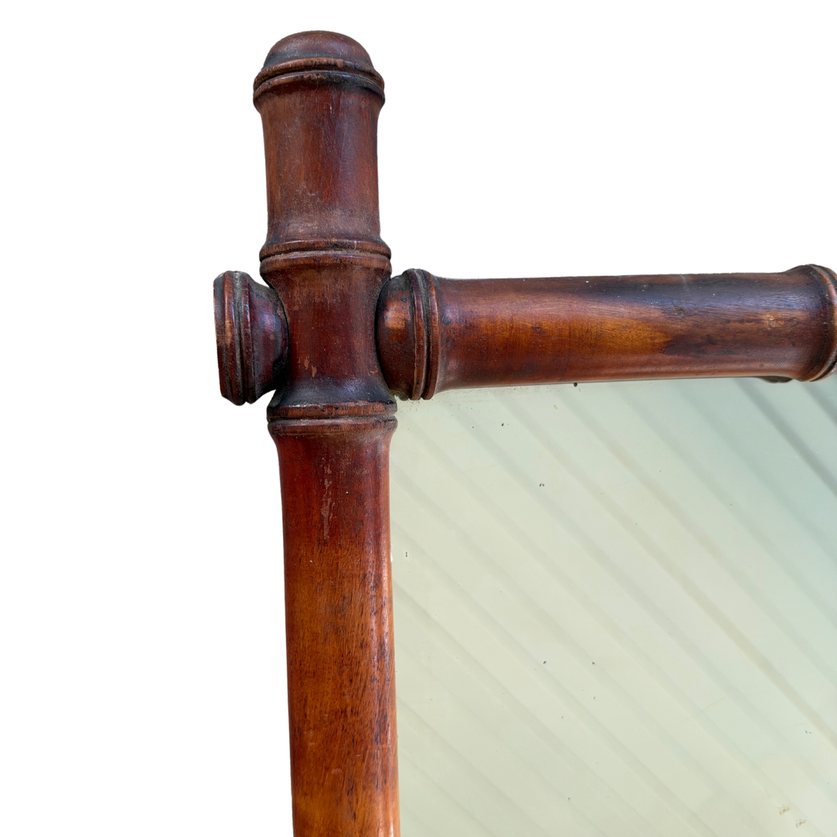 Antique Faux Bamboo Mirror