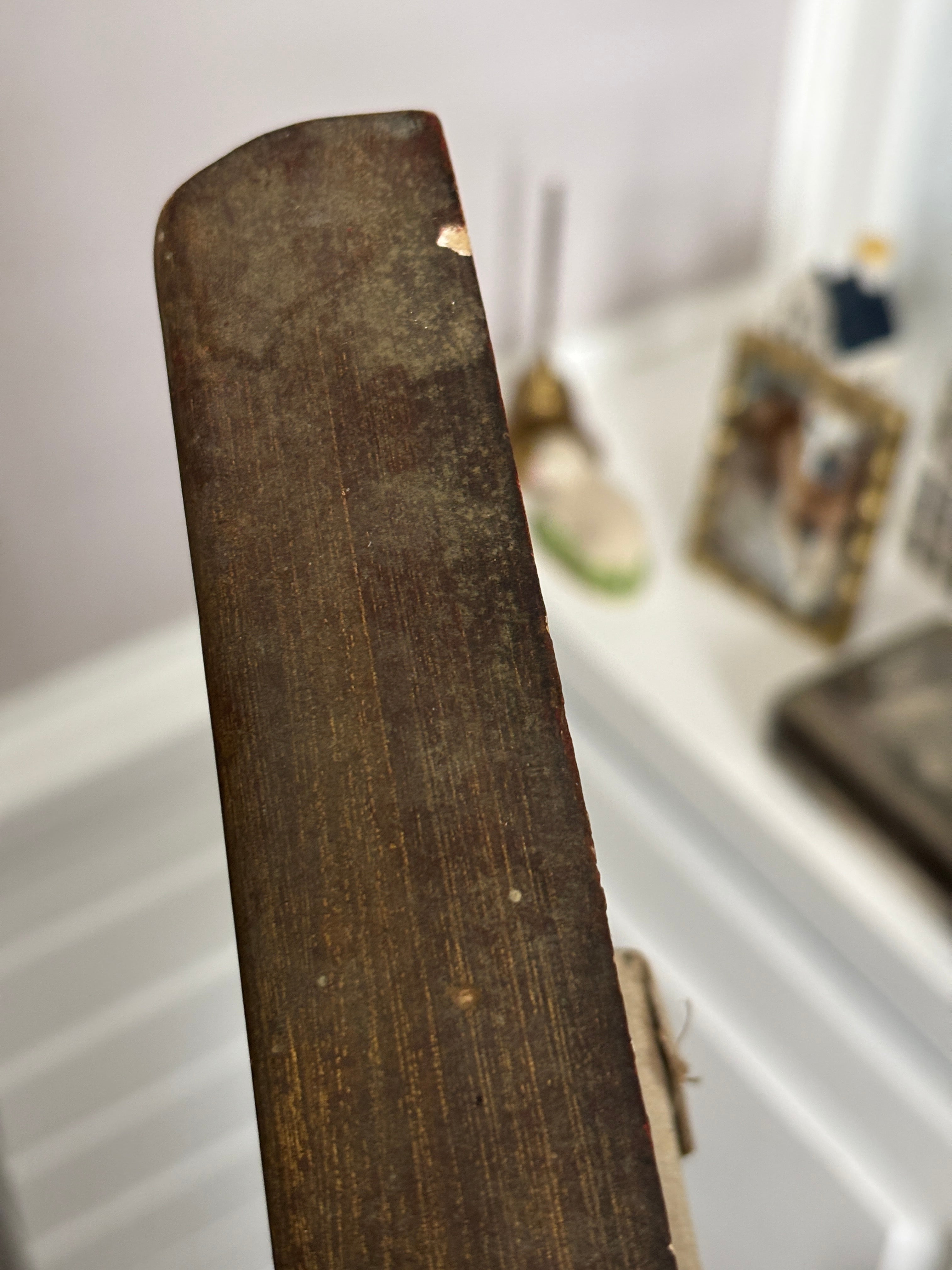 Vintage oil painting, man in winter