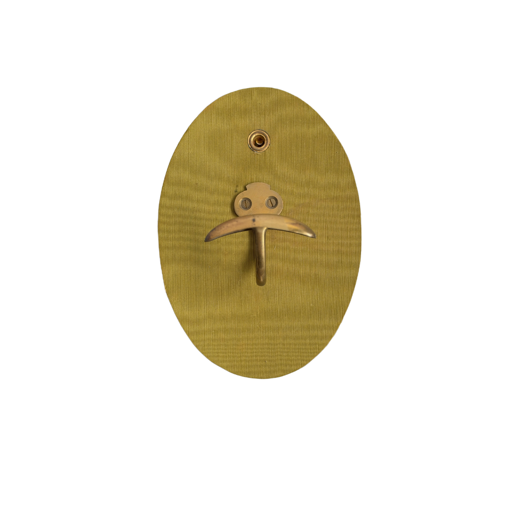 Vintage French Brass Pickaxe Wall Hooks