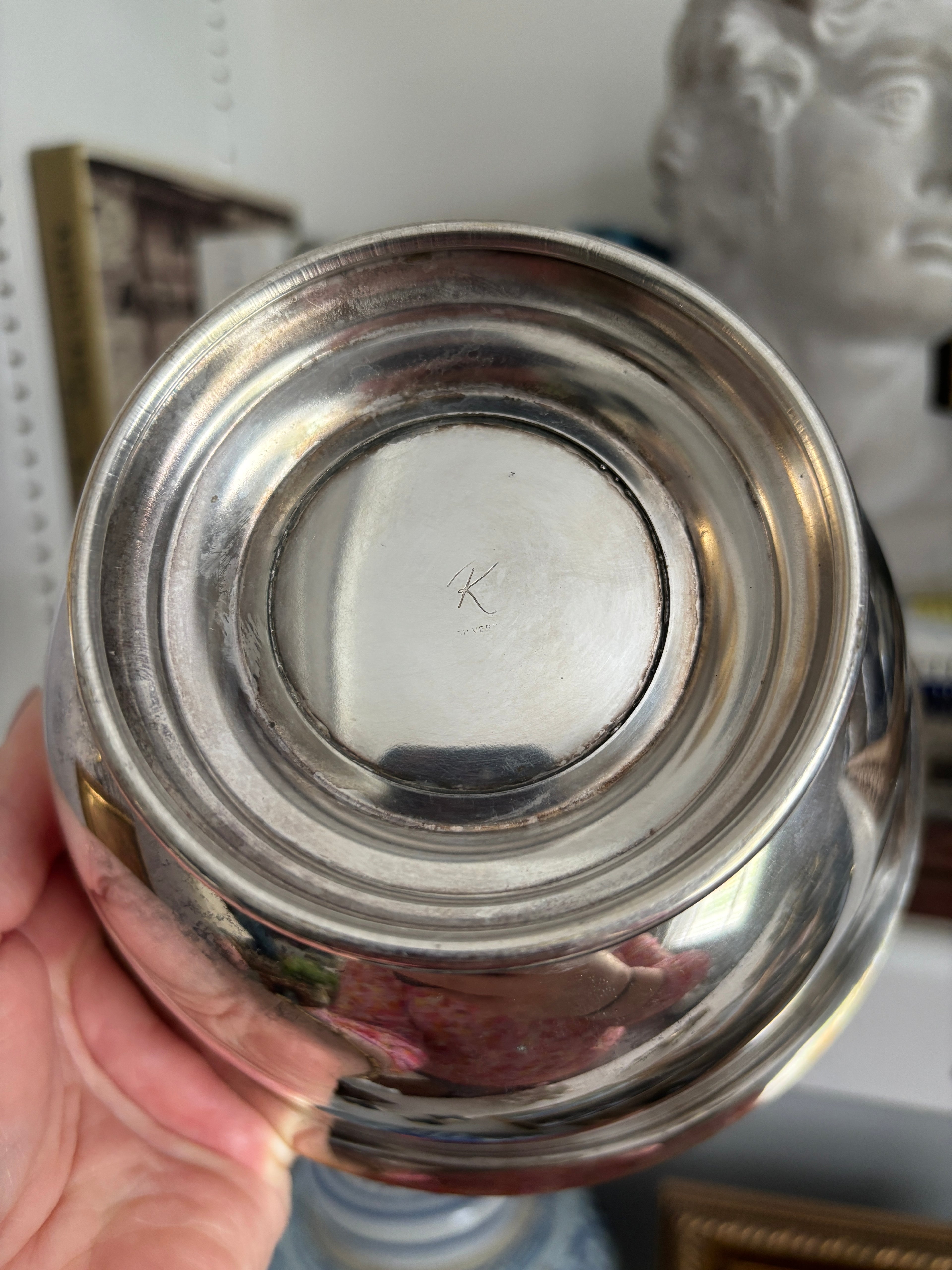 Vintage silverplate revere bowl with inscription