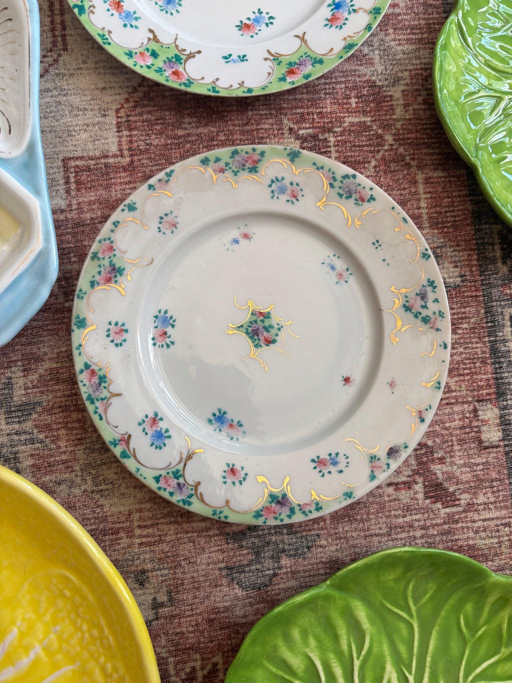 Instant Plate Wall in Pretty Greens and Yellows