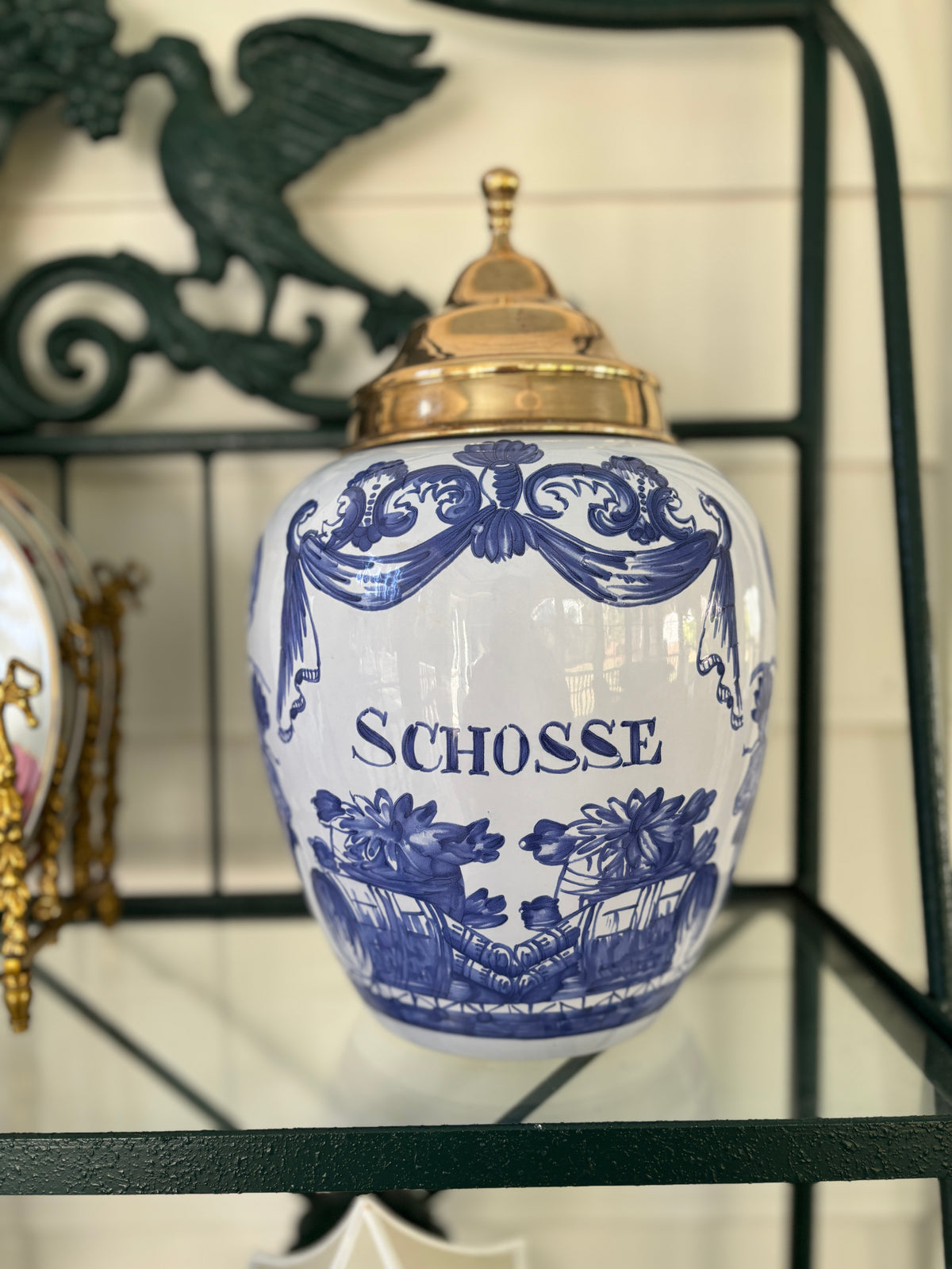 Delft-style Tobacco Jar by Mottahedeh