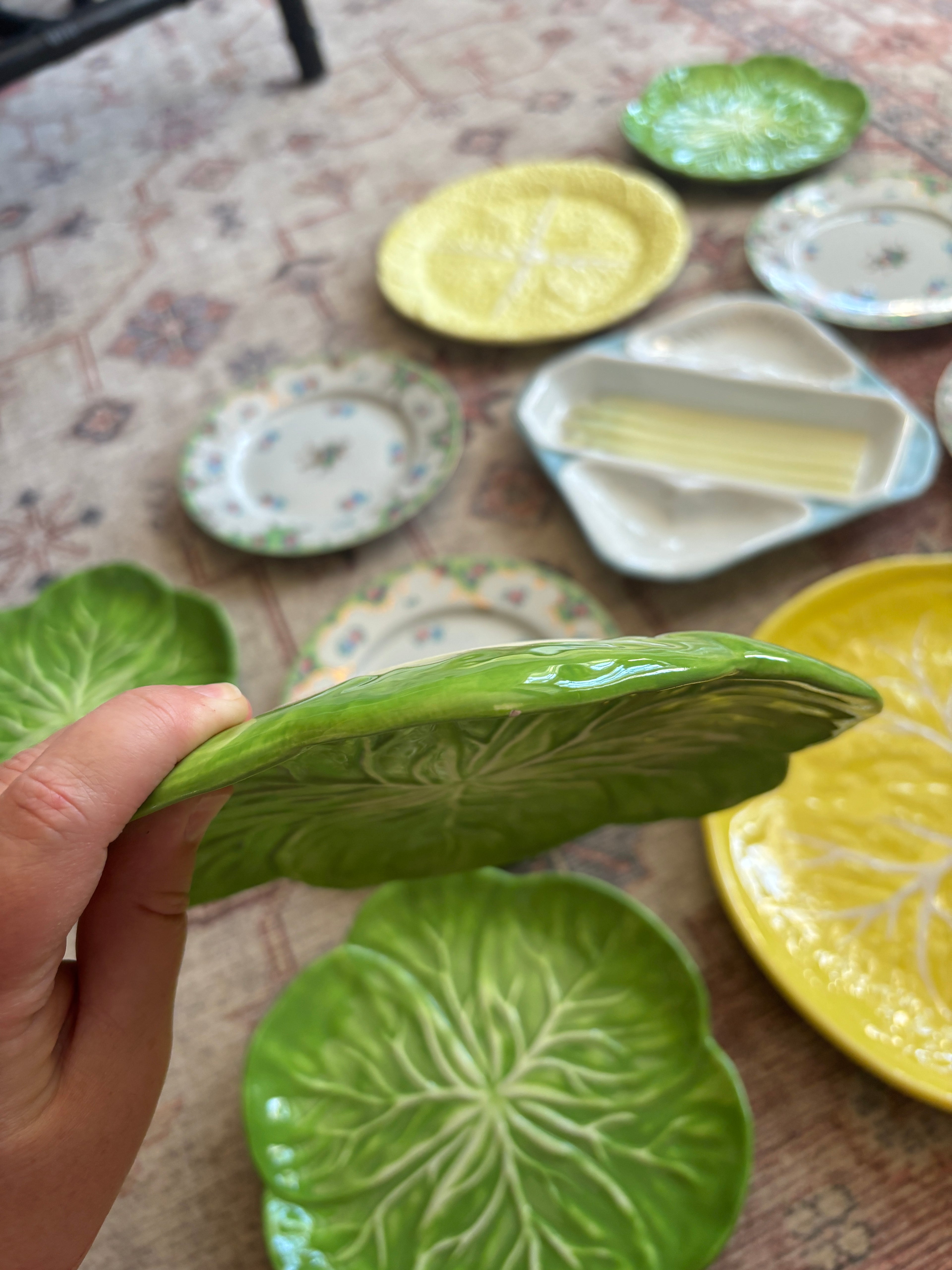 Instant Plate Wall in Pretty Greens and Yellows
