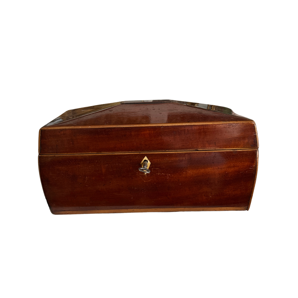 Antique English Mahogany Tea Caddy