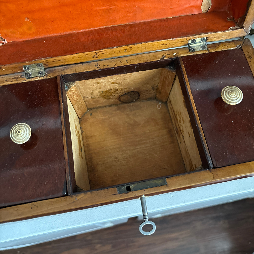 Antique English Mahogany Tea Caddy